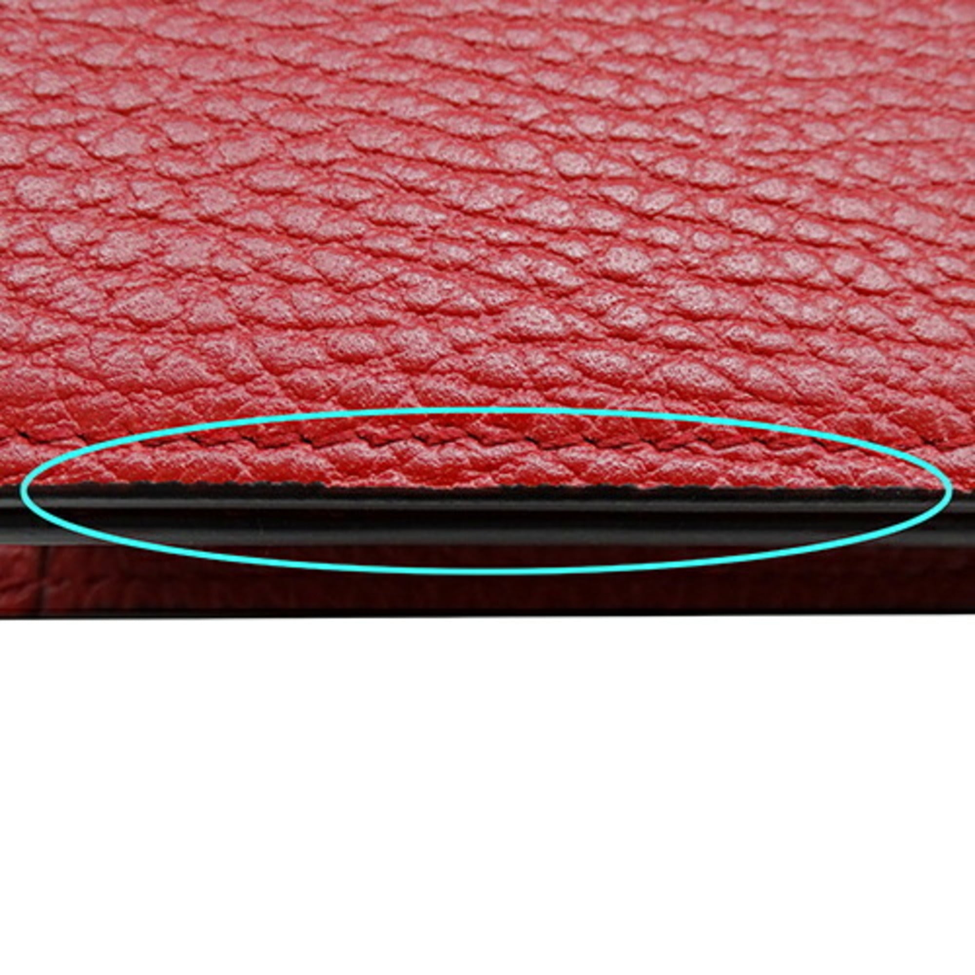 Gucci Red Color Leather Chain/Shoulder Wallet (Pre-Owned)