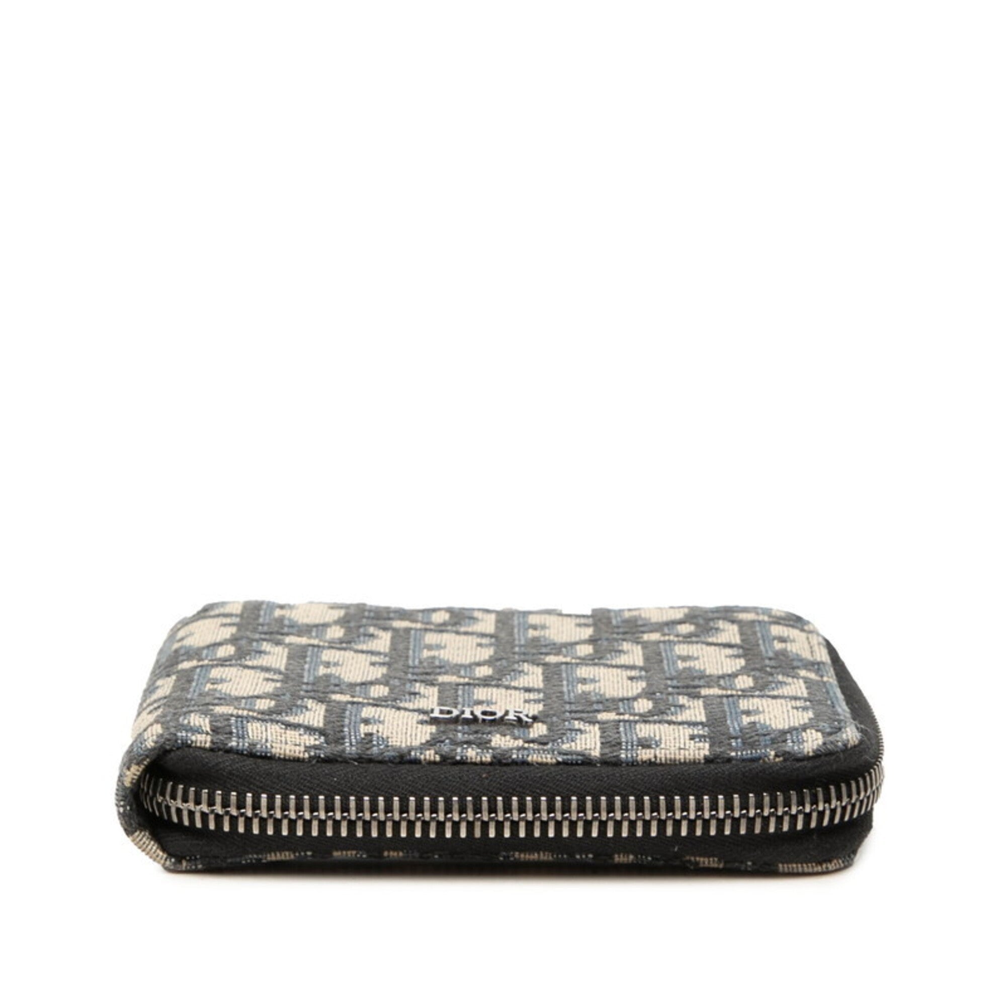 Christian Dior Beige Navy Canvas Wallet (Bi-Fold) (Pre-Owned)