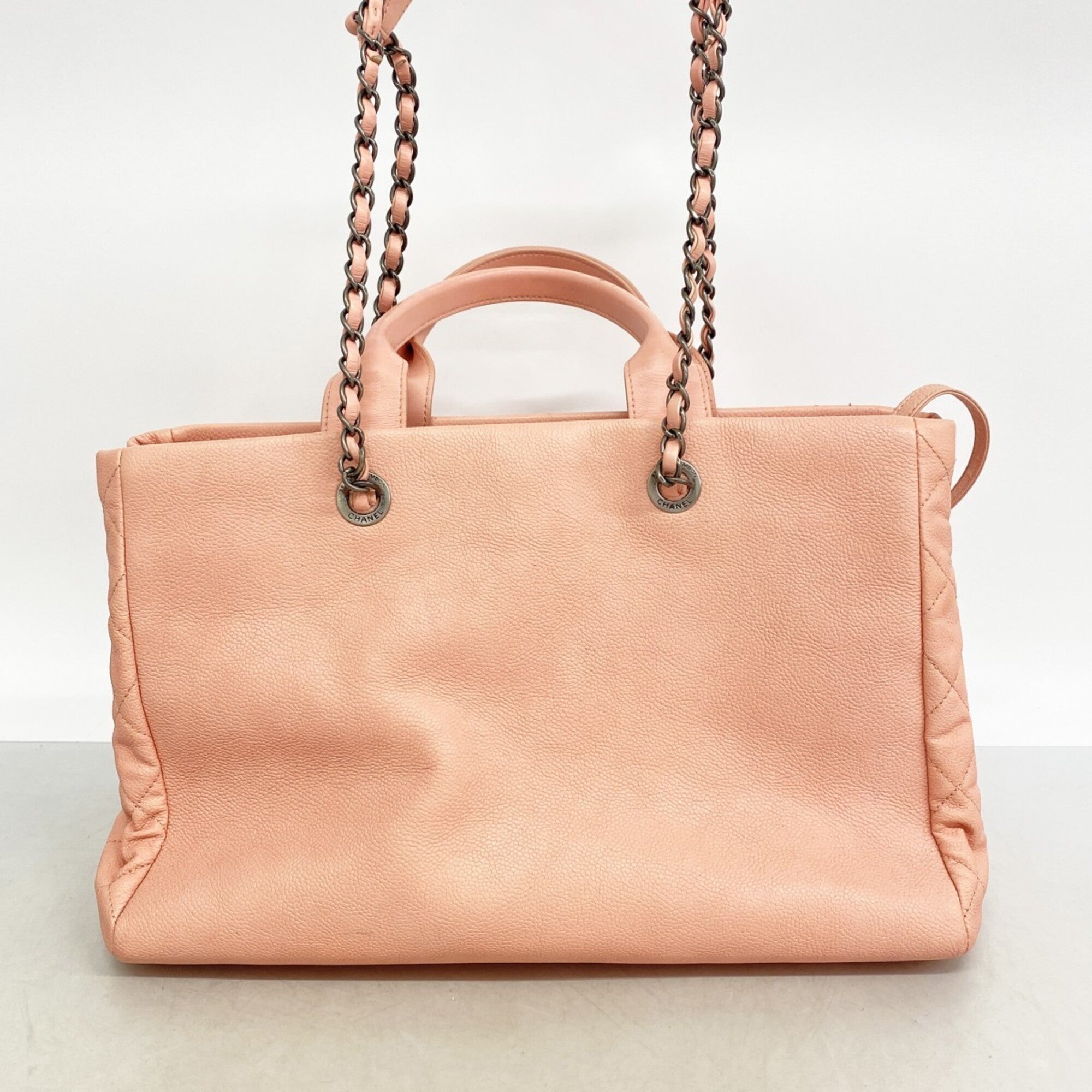Chanel Pink Grained Calfskin Tote Bag (Pre-Owned)