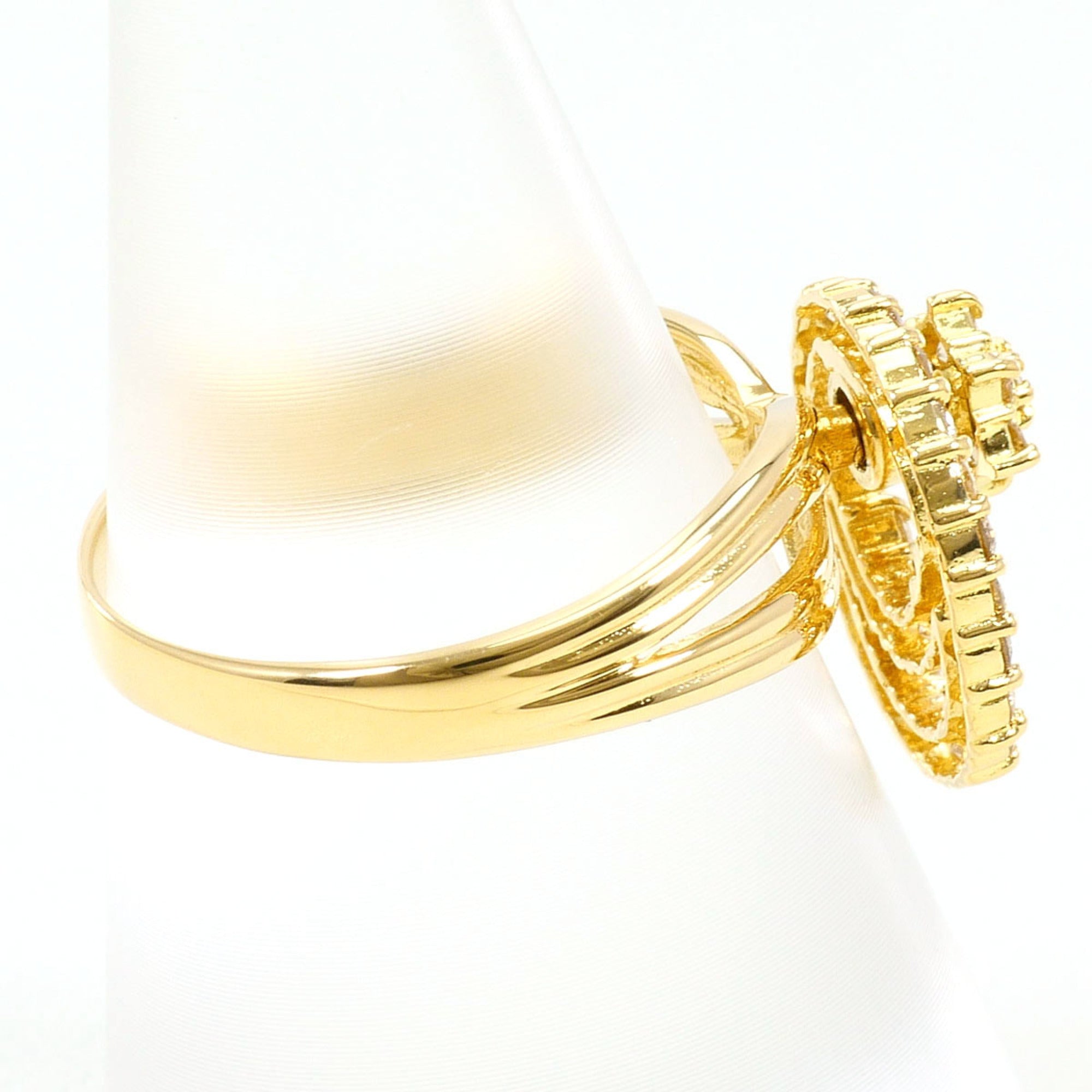Unbranded Brown Yellow Gold Yellow Gold (18K) Band Ring (Pre-Owned)