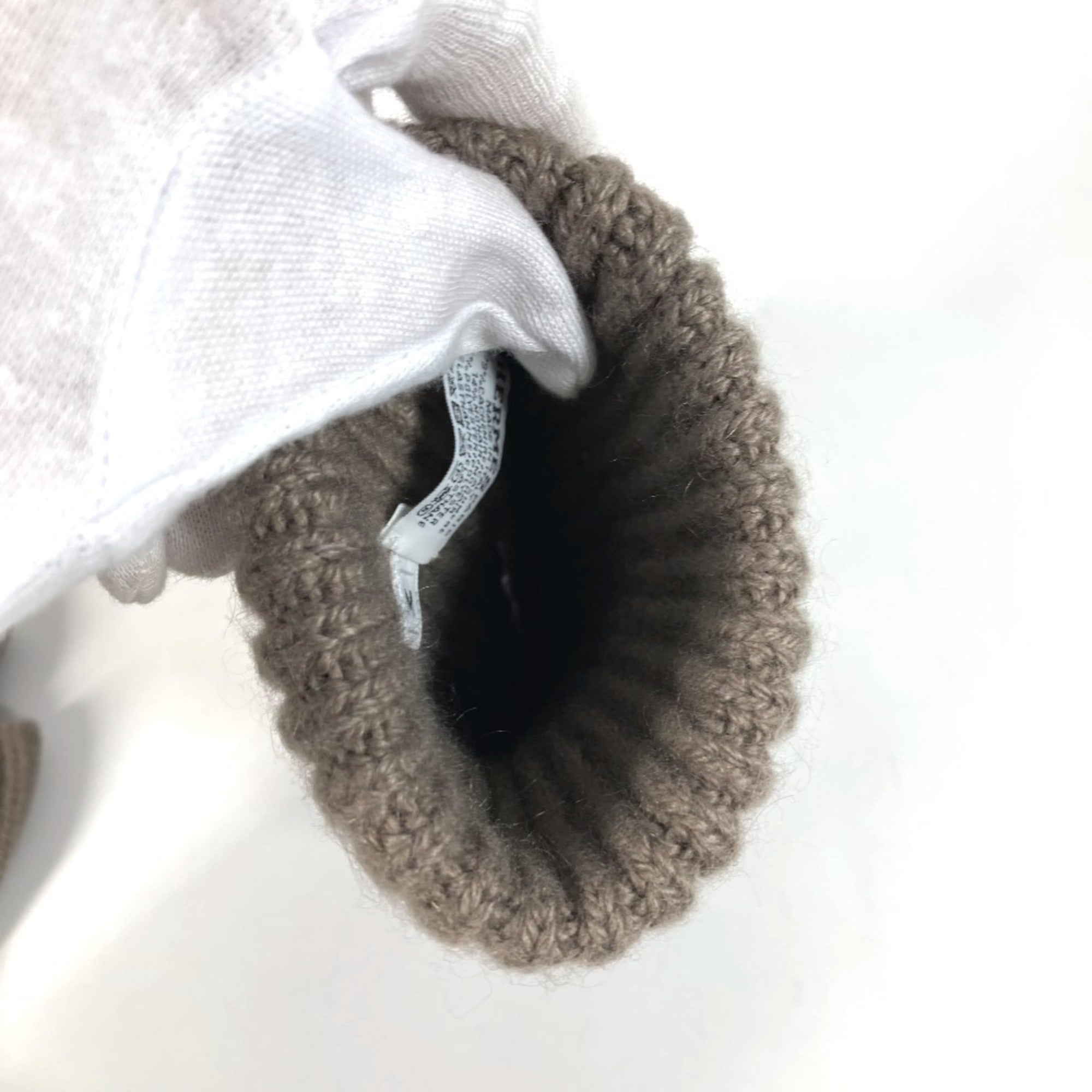Hermes Sellier Gray Cashmere Mohair Warm Gloves (Pre-Owned)