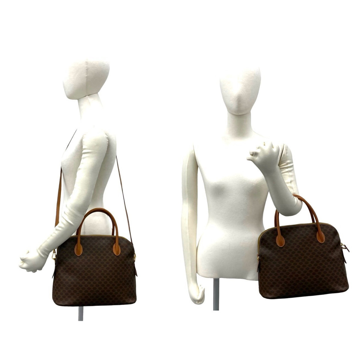 Celine Brown Pvc Leather Handbag Shoulder Bag (Pre-Owned)