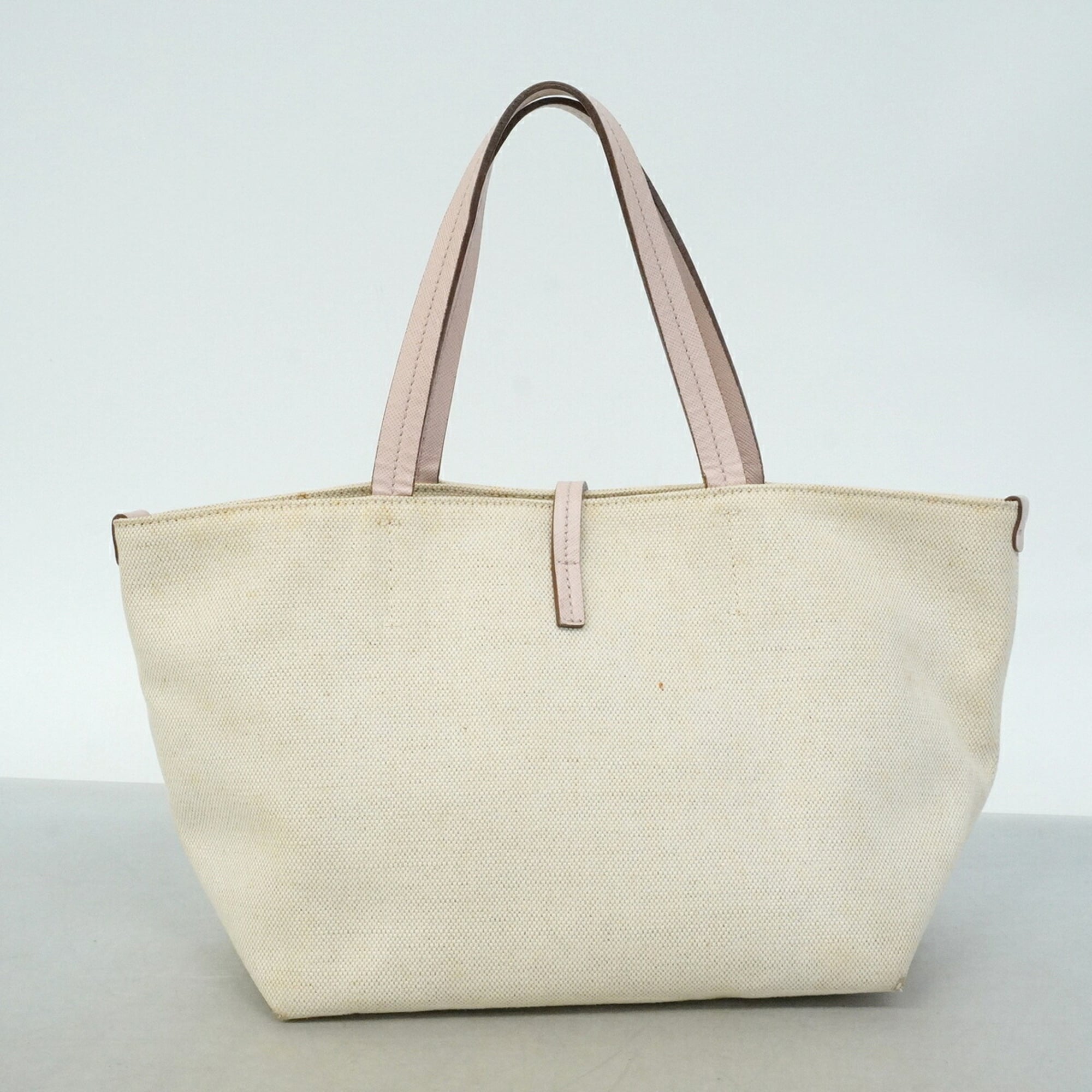 Salvatore Ferragamo Ivory Canvas Handbag (Pre-Owned)