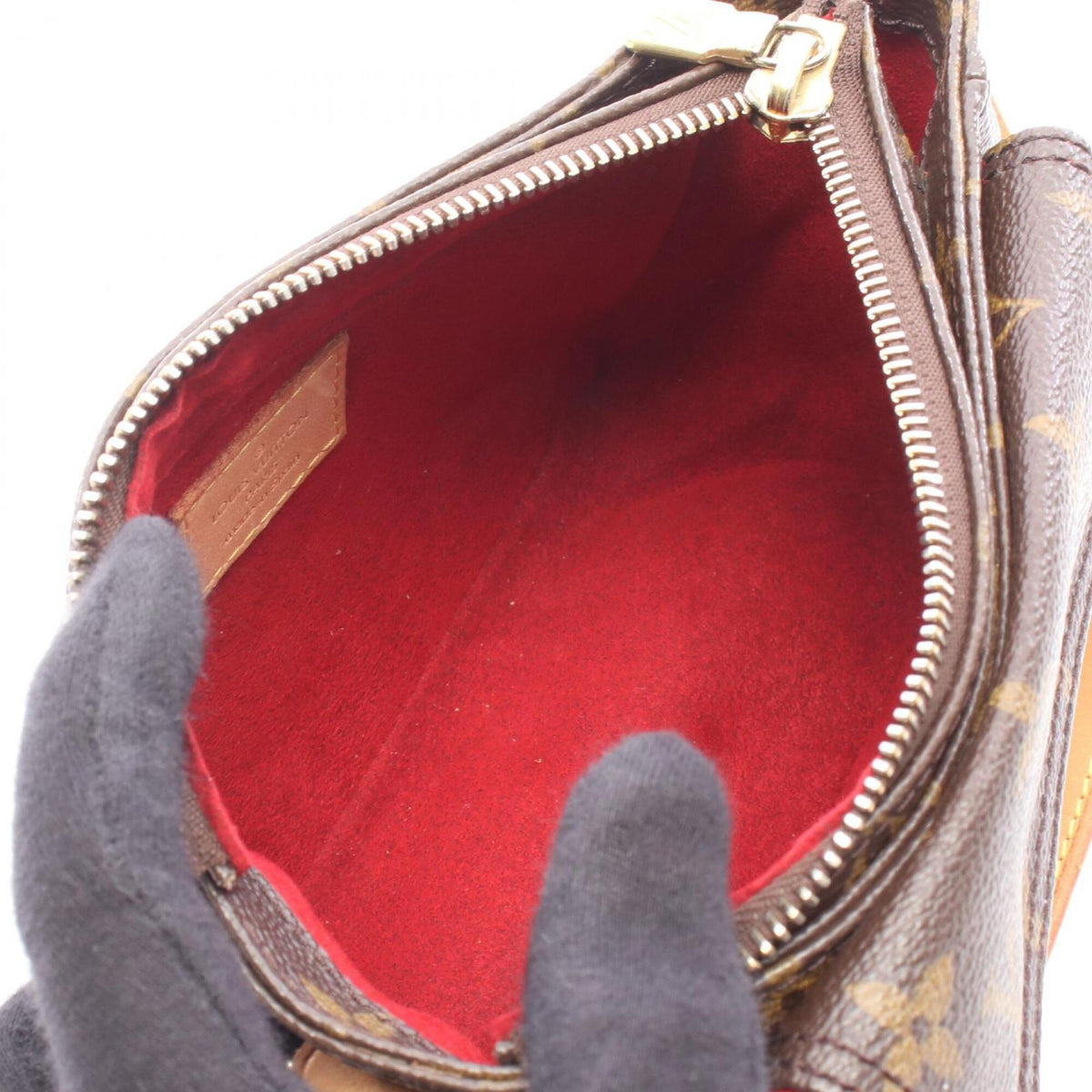 Louis Vuitton Brown Monogram Coated Canvas Leather Handbag Shoulder Bag (Pre-Owned)