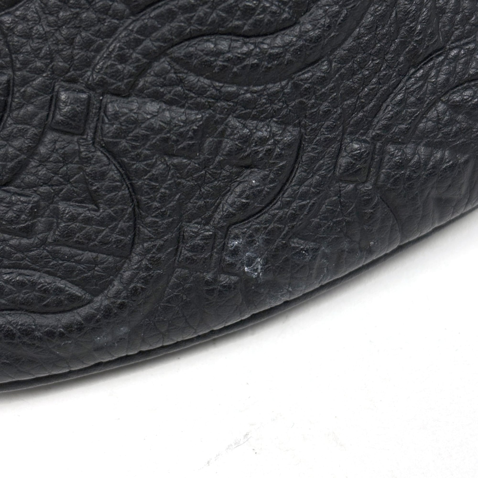 Salvatore Ferragamo Black Leather Fanny Pack Sling Bag (Pre-Owned)