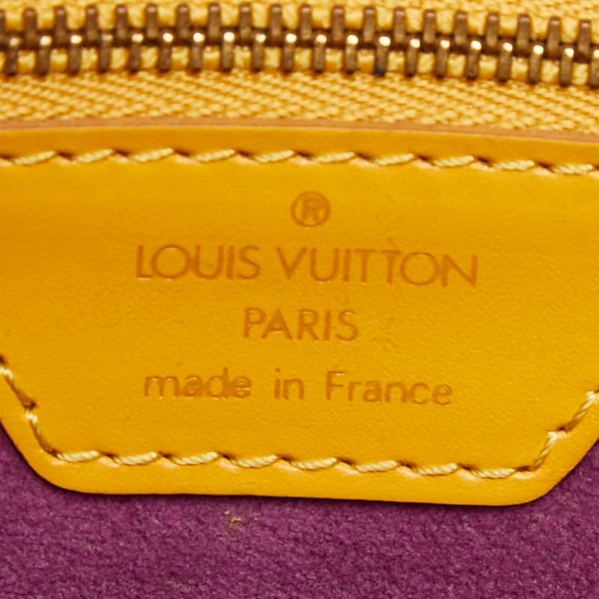 Louis Vuitton Yellow Leather Shoulder Bag Tote Bag (Pre-Owned)