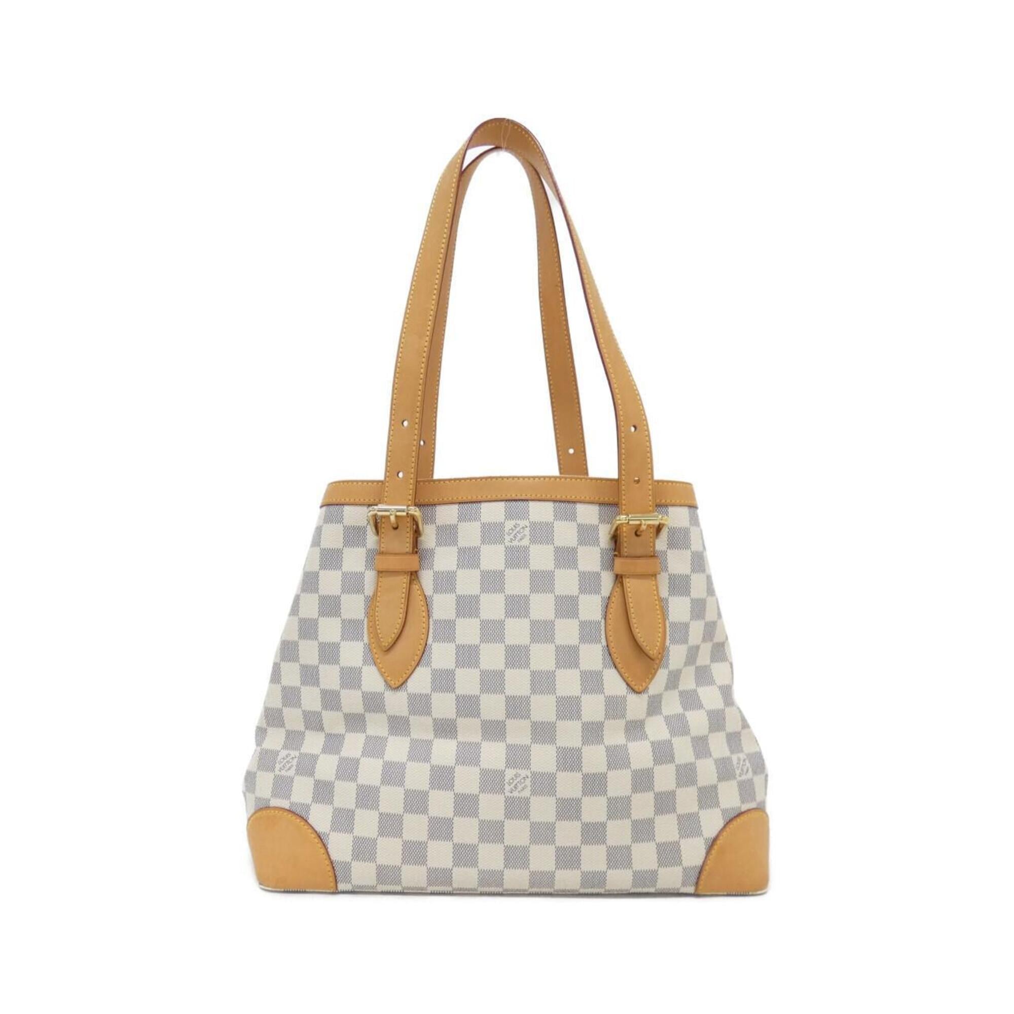 Louis Vuitton Azur White Coated Canvas Handbag (Pre-Owned)