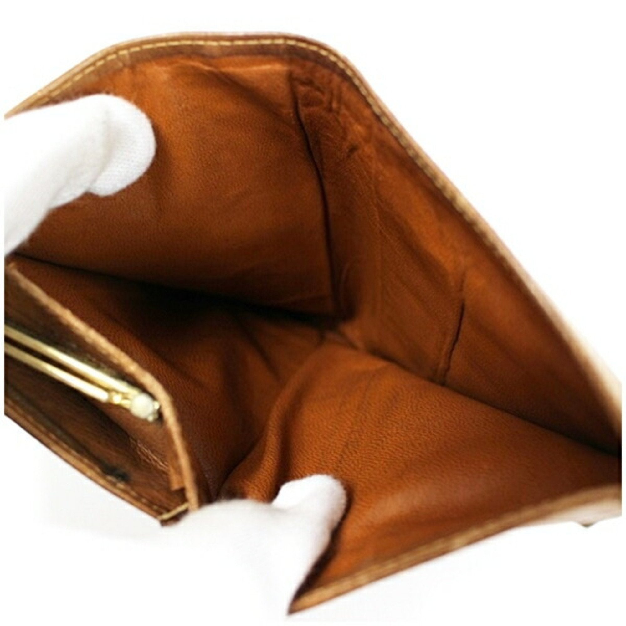 Gucci Brown Canvas Leather Wallet (Bi-Fold) (Pre-Owned)