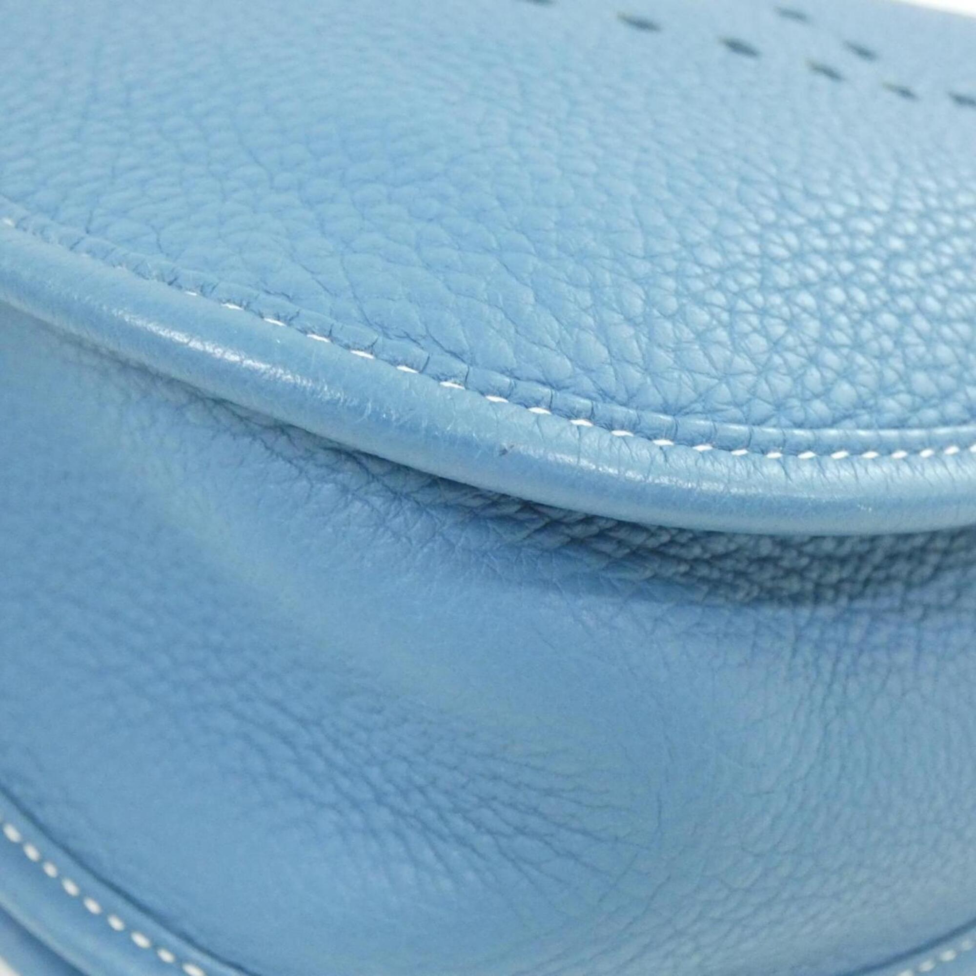 Hermes Blue Jean Taurillon Clemence Leather Shoulder Bag (Pre-Owned)