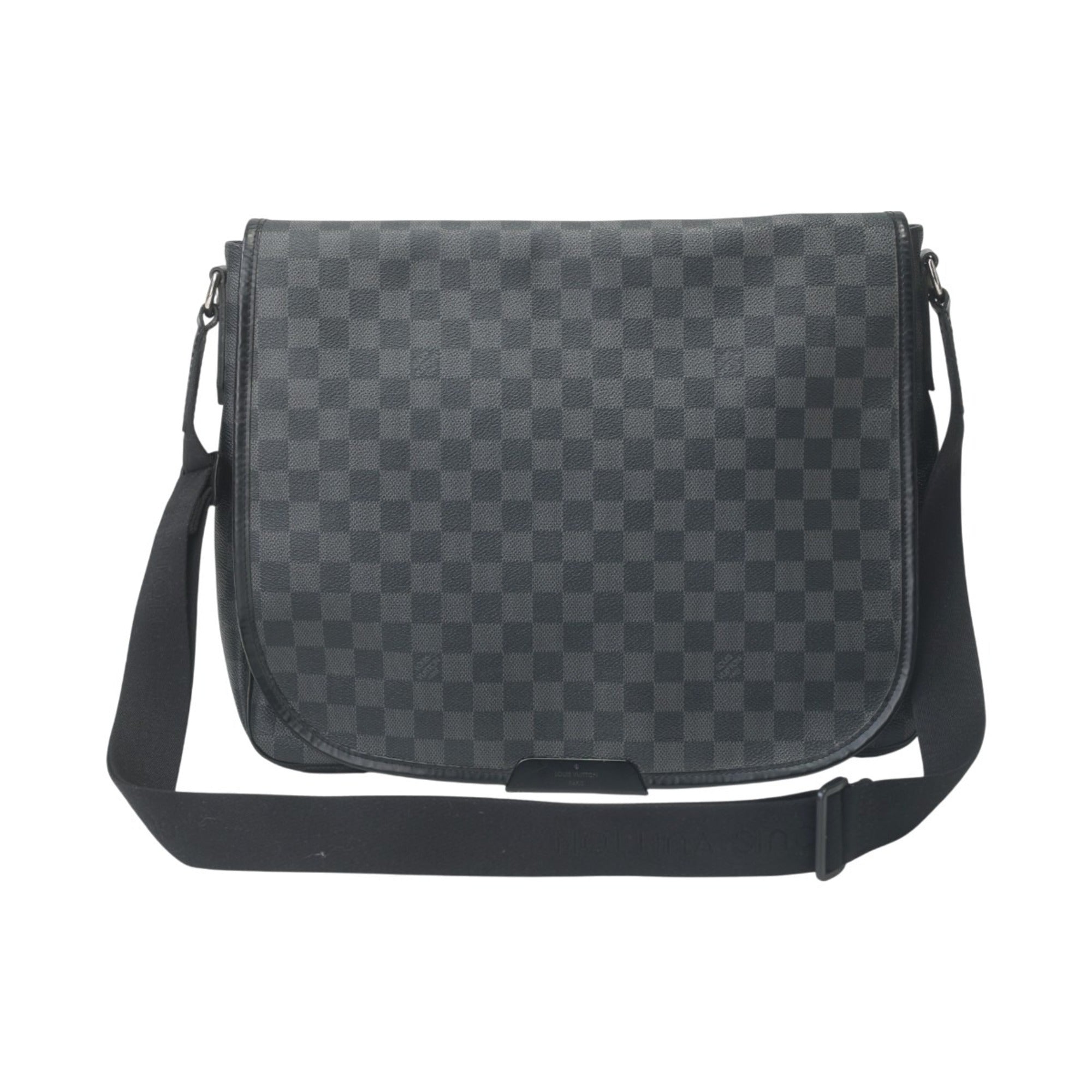 Louis Vuitton Black Damier Graphite Damier Graphite Shoulder Bag (Pre-Owned)