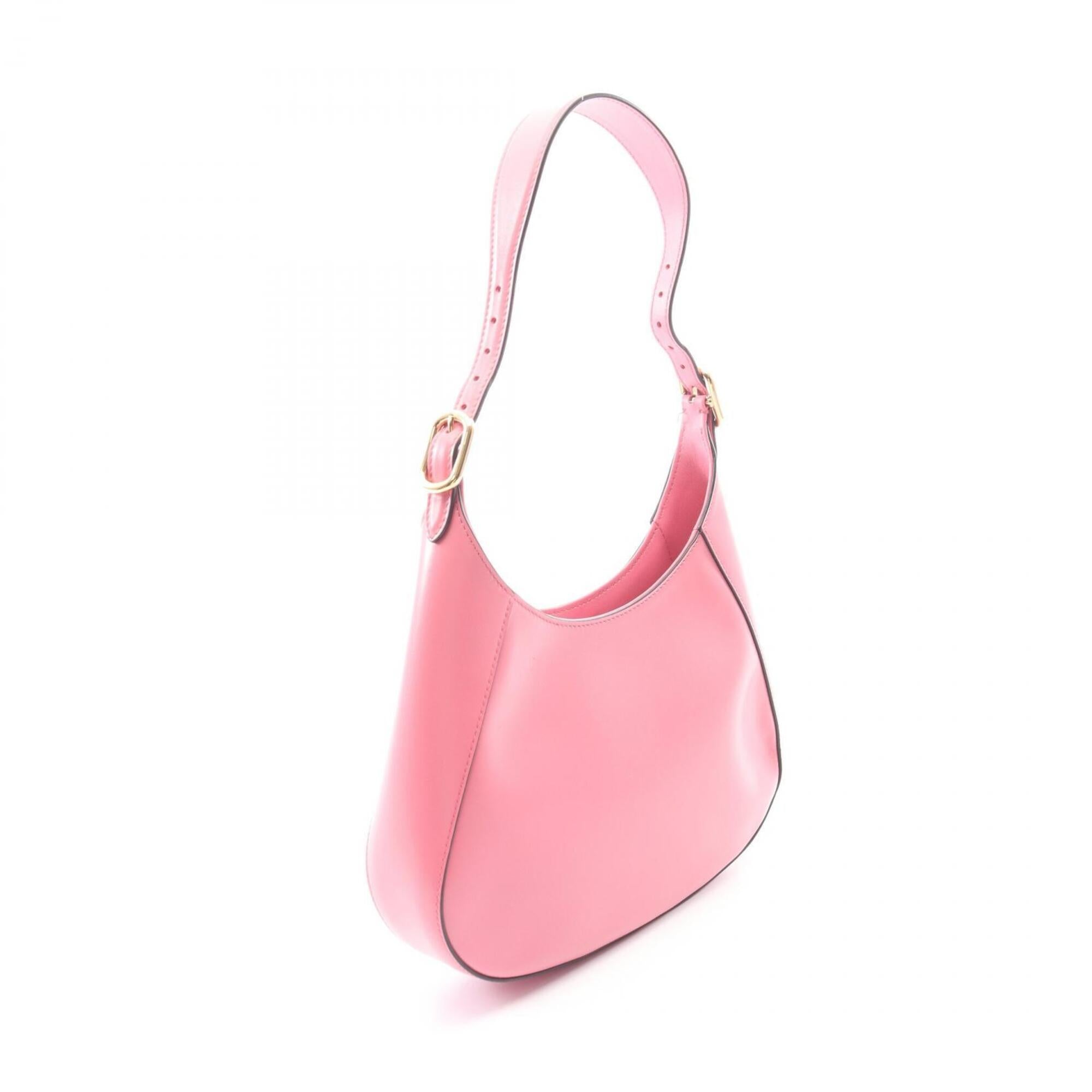 Prada Pink Leather Handbag Shoulder Bag (Pre-Owned)