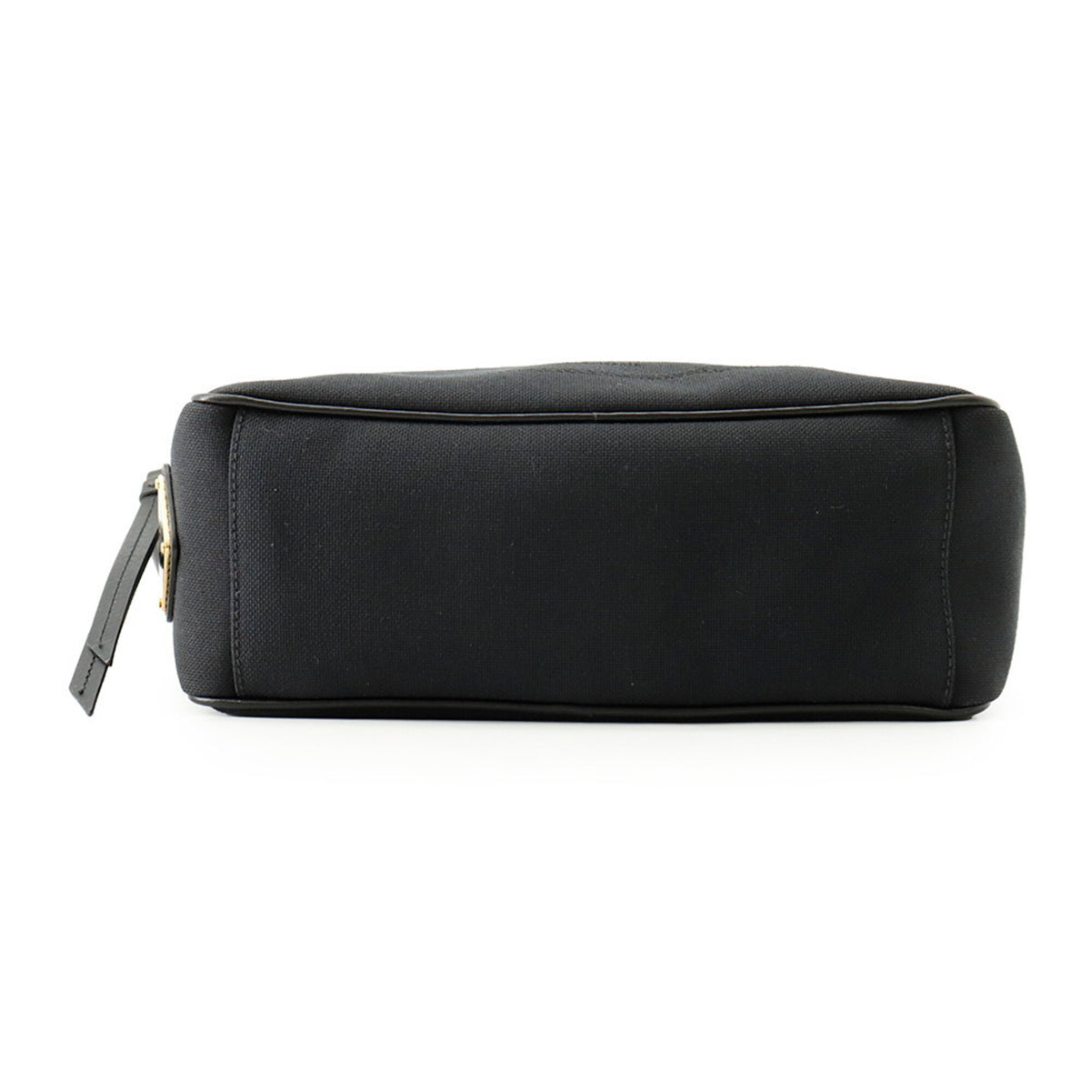 Prada Black Canvas Leather Handbag Shoulder Bag (Pre-Owned)