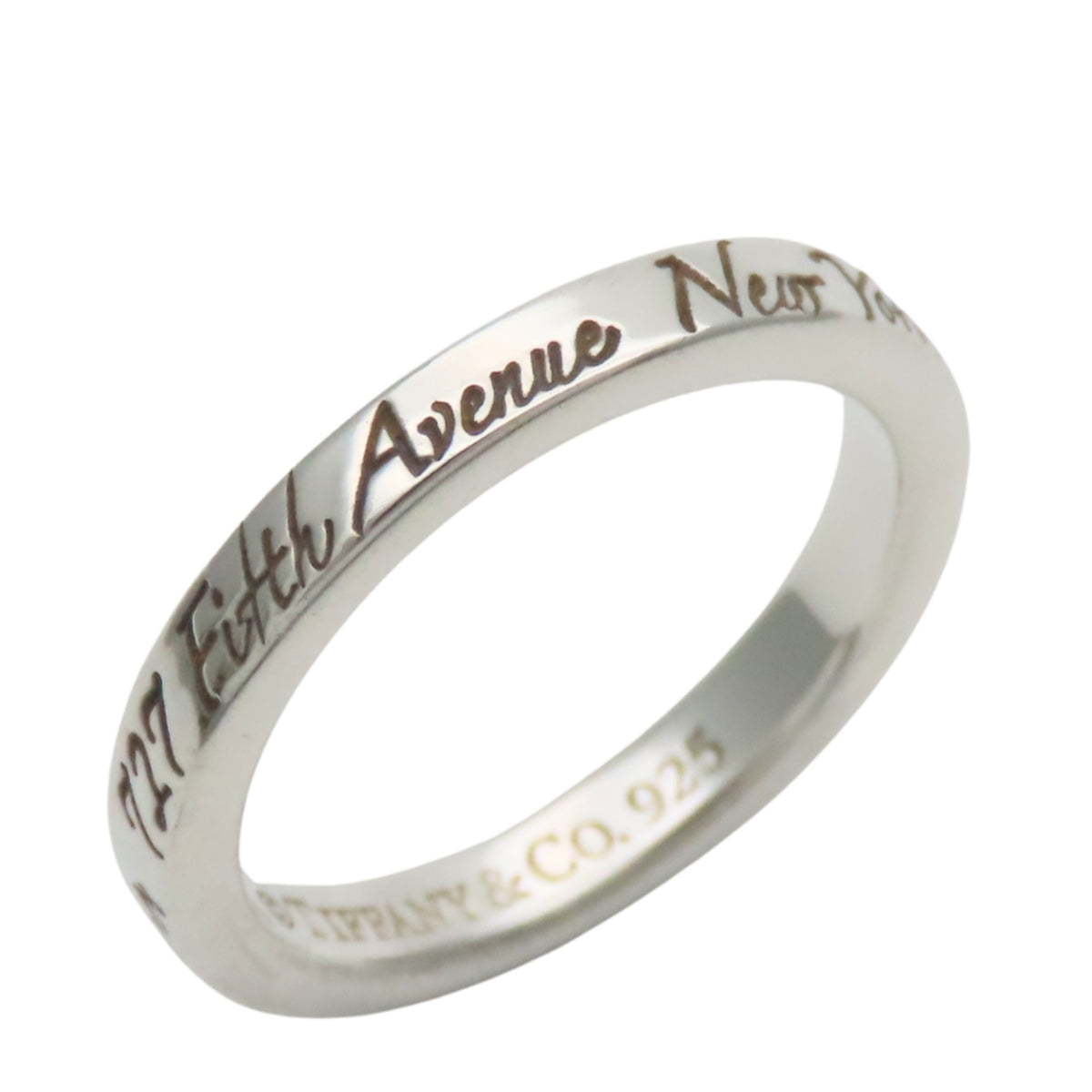 Tiffany Silver Silver 925 Band Ring (Pre-Owned)