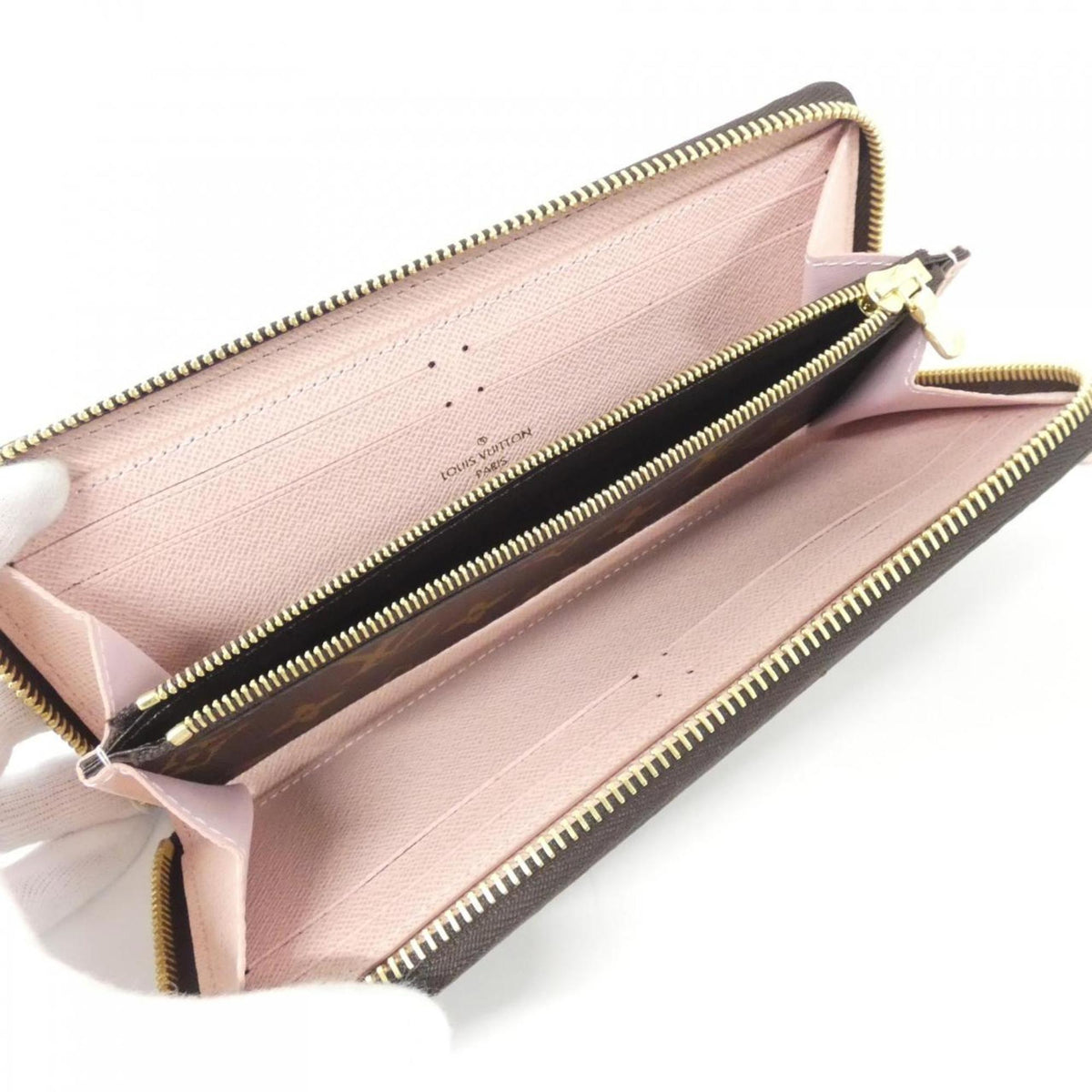 Louis Vuitton Marron Rose Ballerine Coated Canvas Long Wallet (Bi-Fold) (Pre-Owned)