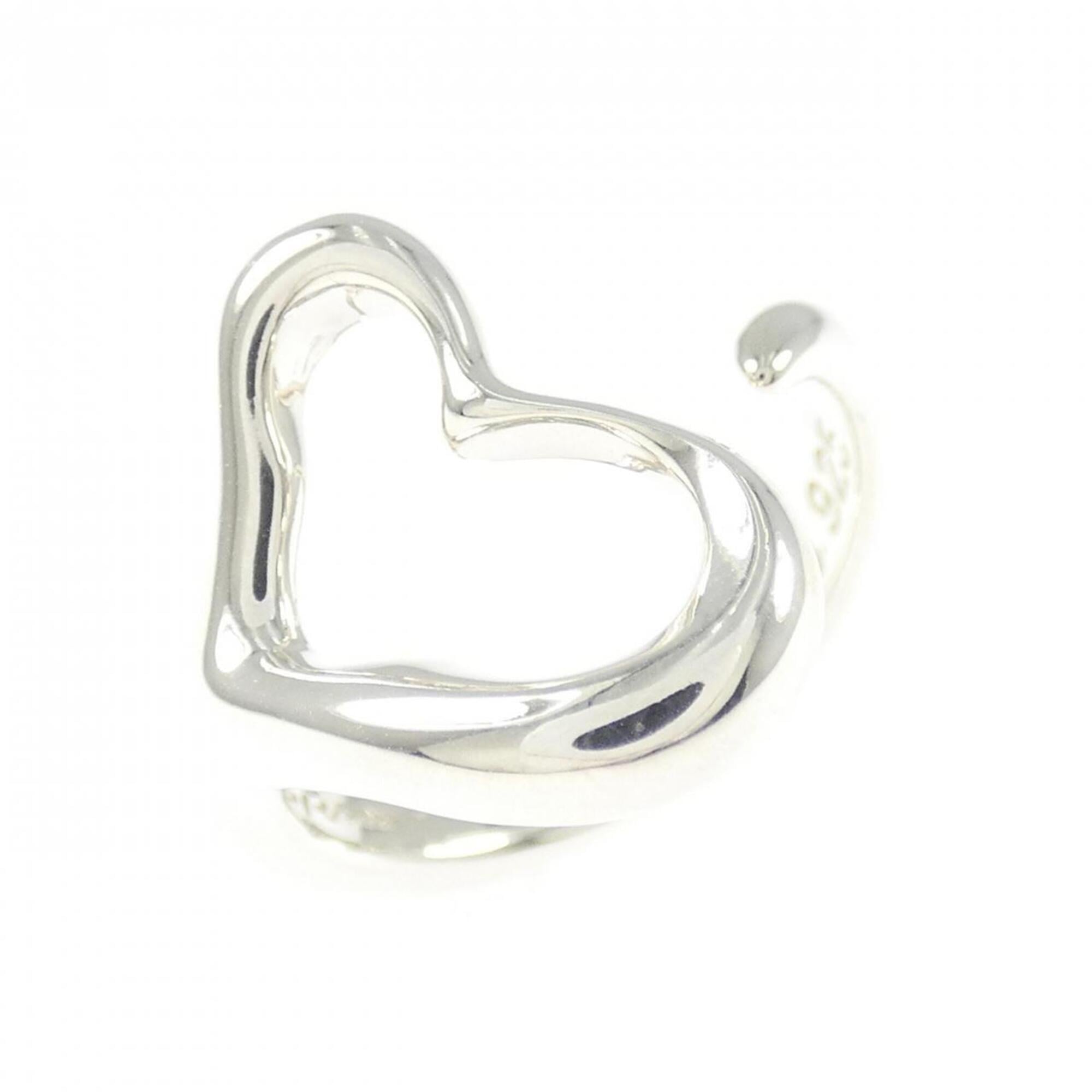 Tiffany Open Heart Silver 925 Band Ring (Pre-Owned)