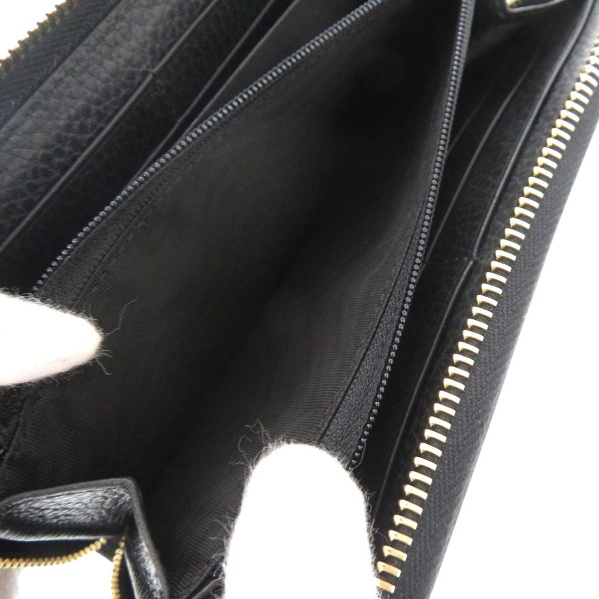 Gucci Black Leather Long Wallet (Bi-Fold) (Pre-Owned)