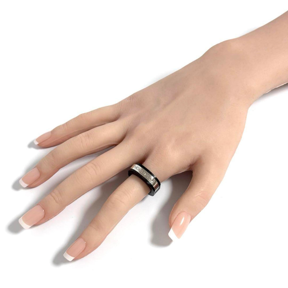 Louis Vuitton Metal Wood Band Ring (Pre-Owned)