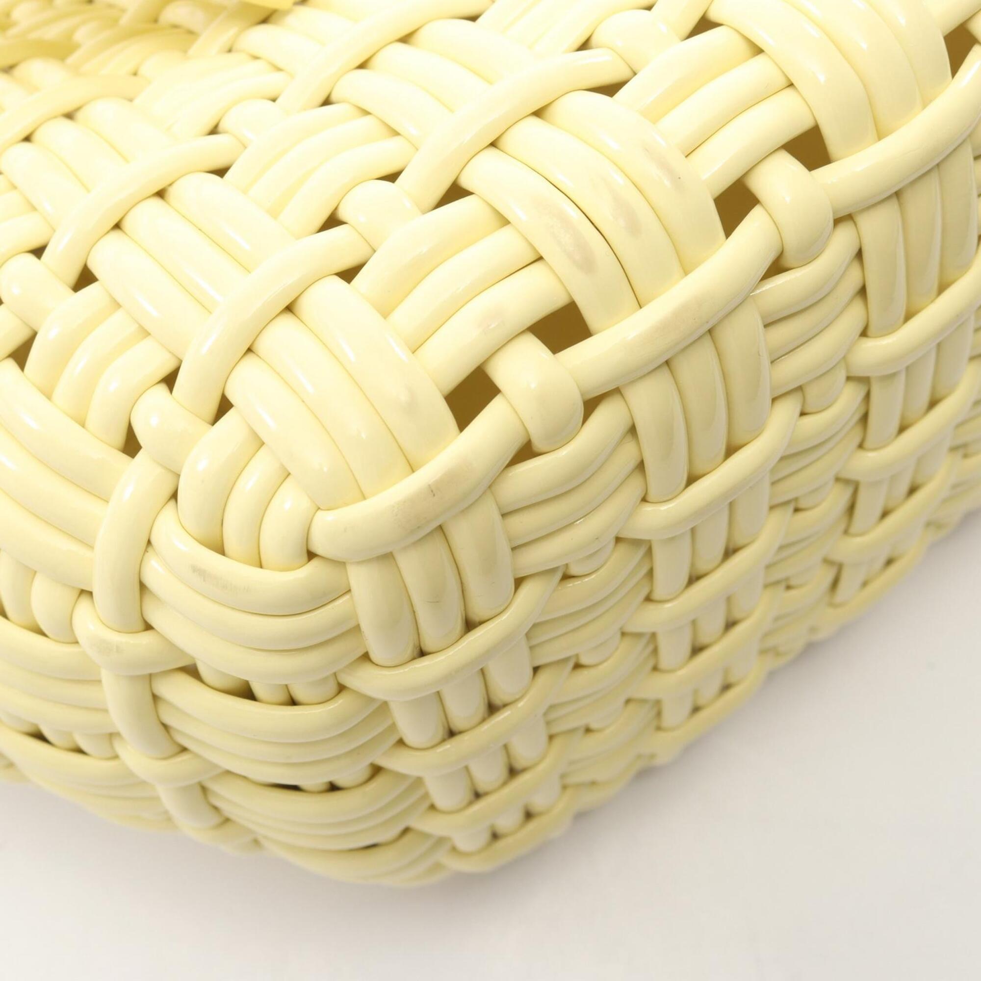 Balenciaga Yellow Leather Basket Handbag Tote Bag (Pre-Owned)