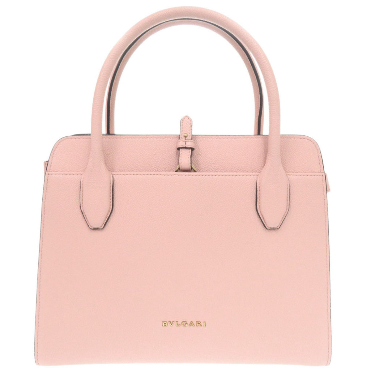 Bvlgari Pink Leather Handbag Shoulder Bag Tote Bag (Pre-Owned)
