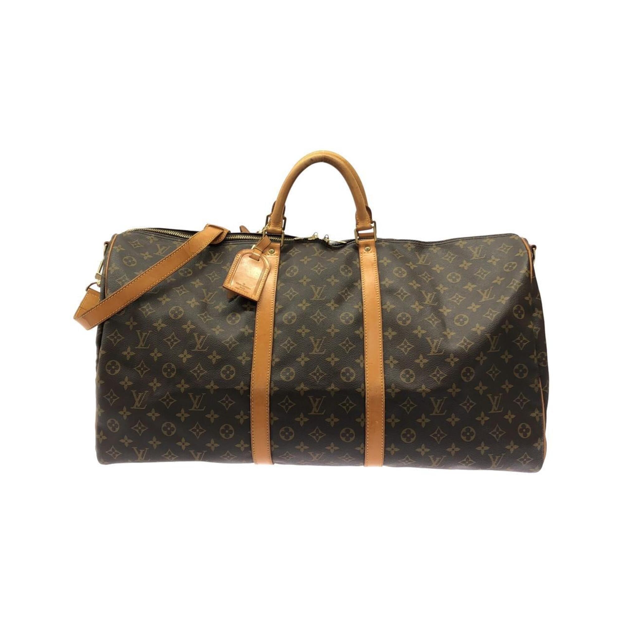 Louis Vuitton Brown Coated Canvas Boston Bag (Pre-Owned)