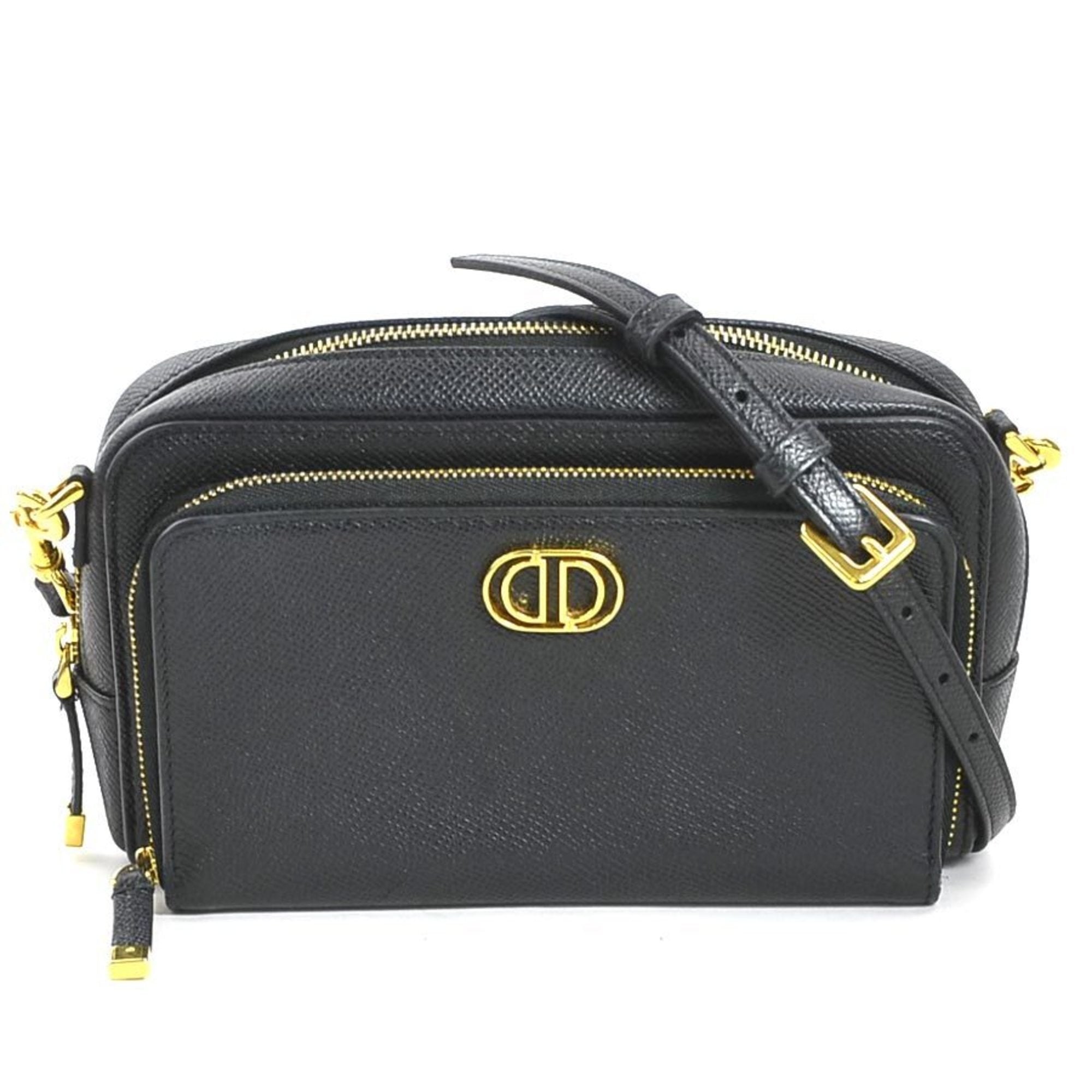 Christian Dior Black Leather Shoulder Bag (Pre-Owned)