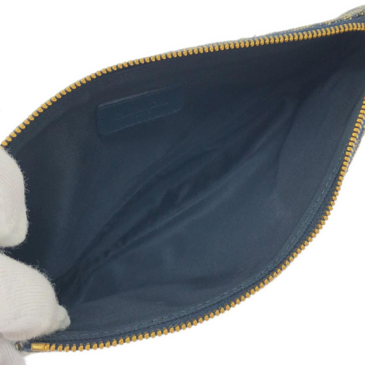 Christian Dior Blue Canvas Shoulder Bag (Pre-Owned)