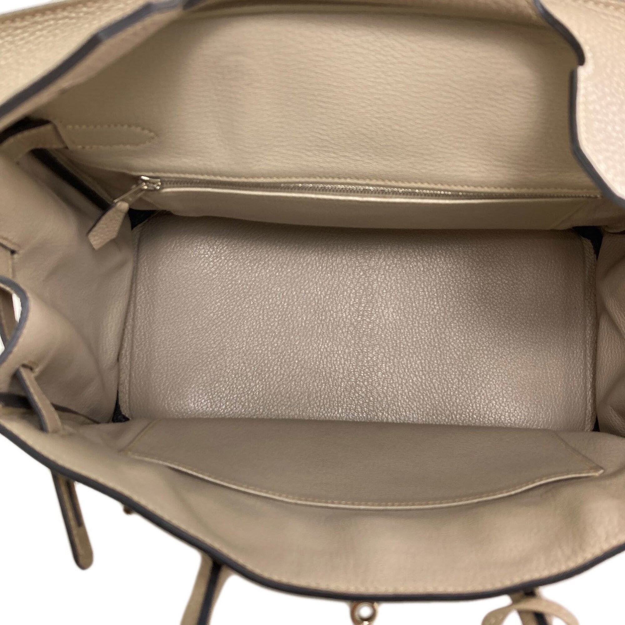 Hermes Beige Togo Leather Handbag (Pre-Owned)