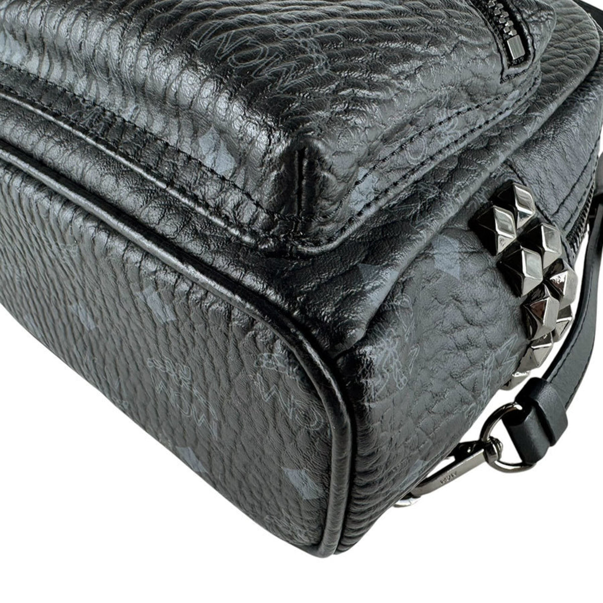 Mcm Black Leather Backpack (Pre-Owned)