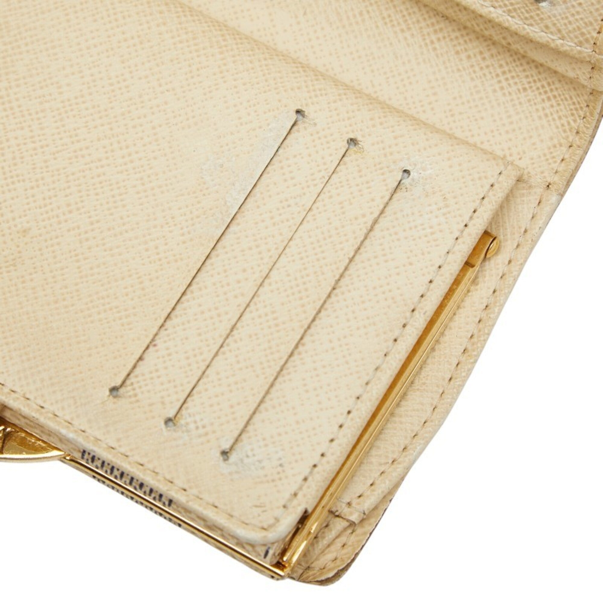 Louis Vuitton White Pvc Leather Wallet (Bi-Fold) (Pre-Owned)