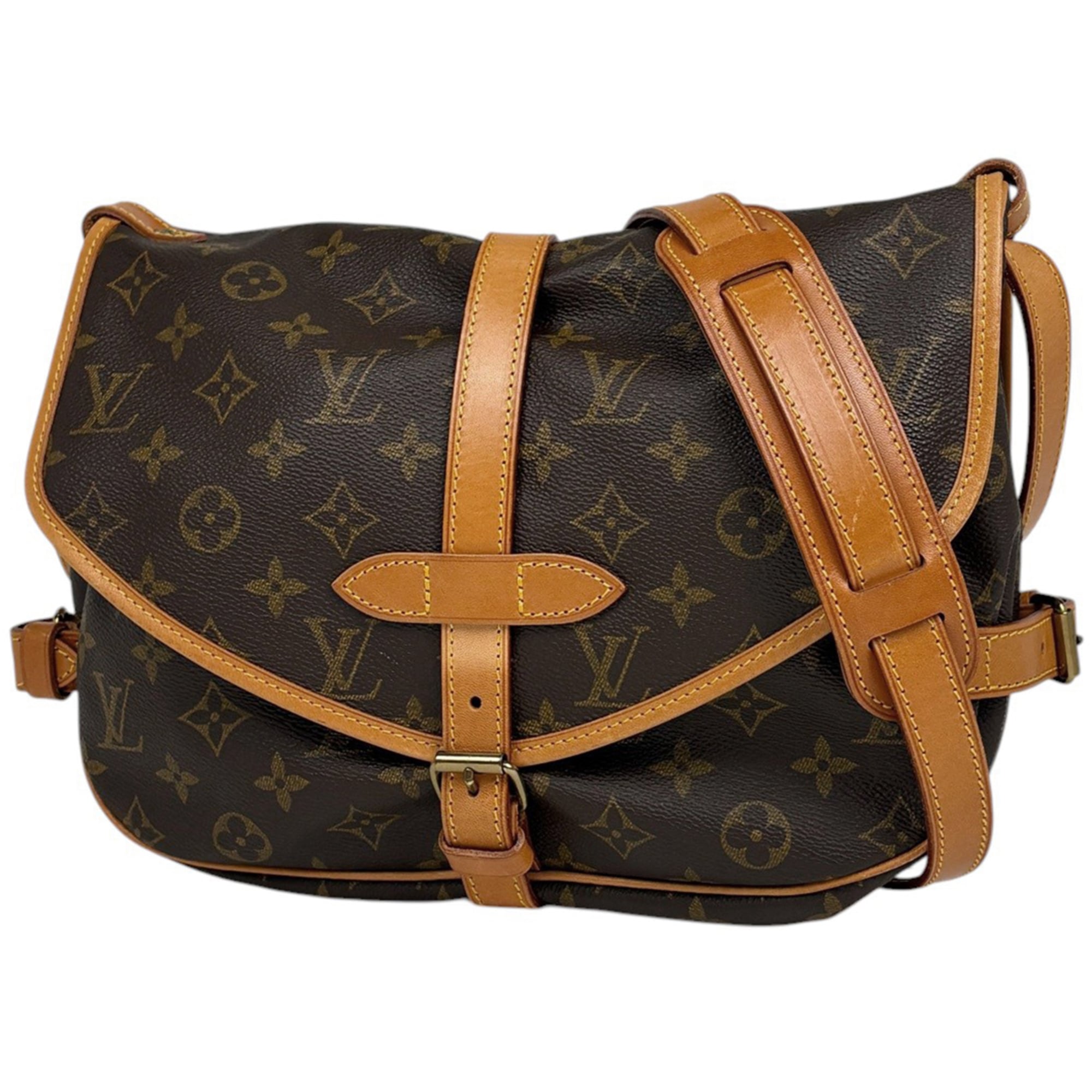 Louis Vuitton Brown Monogram Shoulder Bag (Pre-Owned)