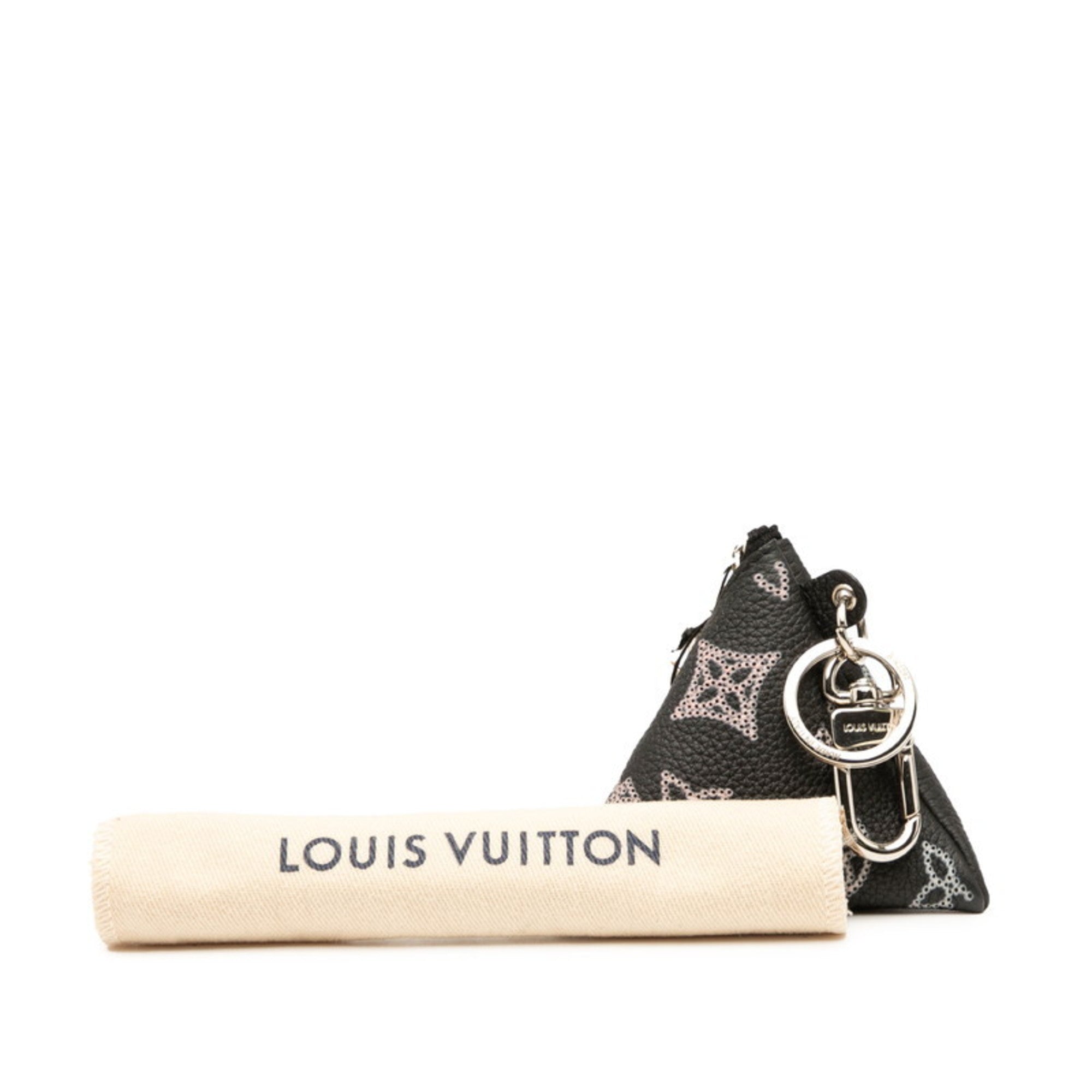 Louis Vuitton Black Pink Leather Metal Pouch (Pre-Owned)