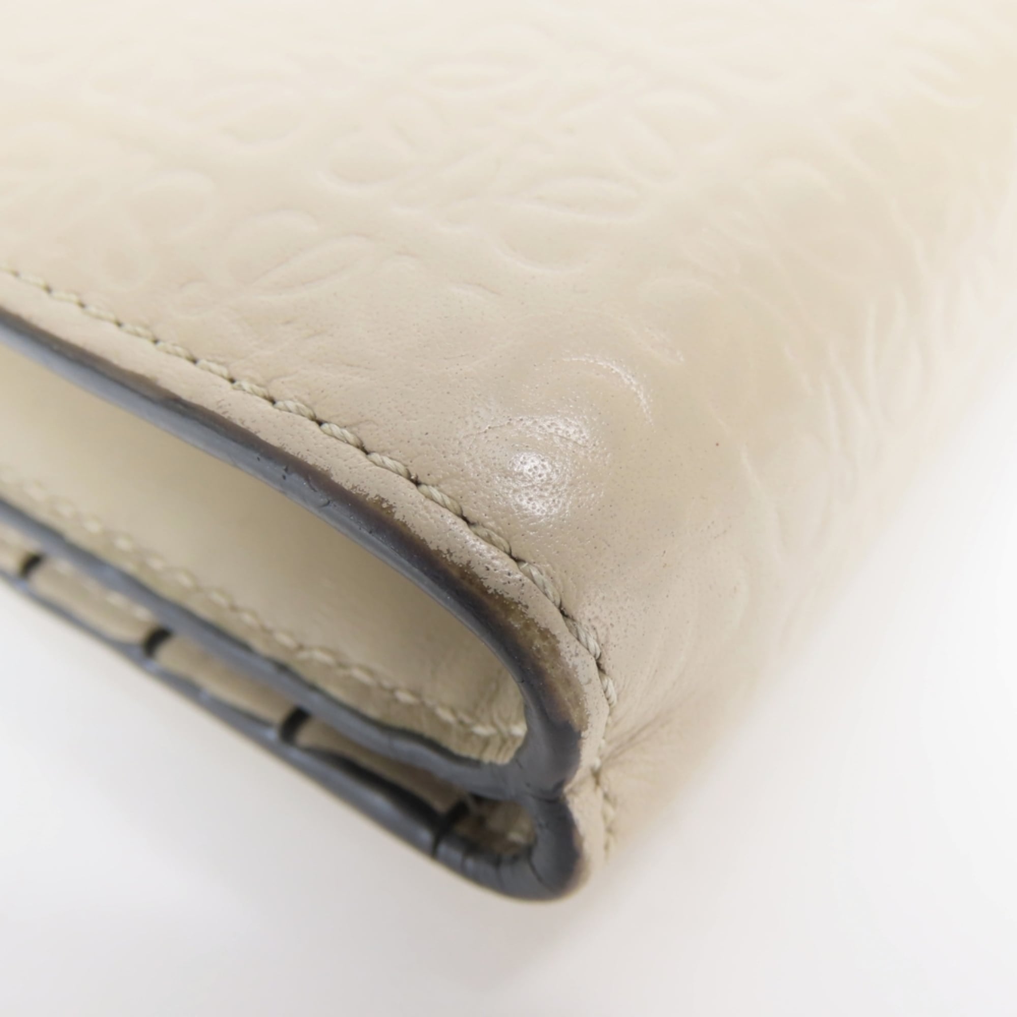 Loewe Grayish Leather Wallet (Bi-Fold) (Pre-Owned)