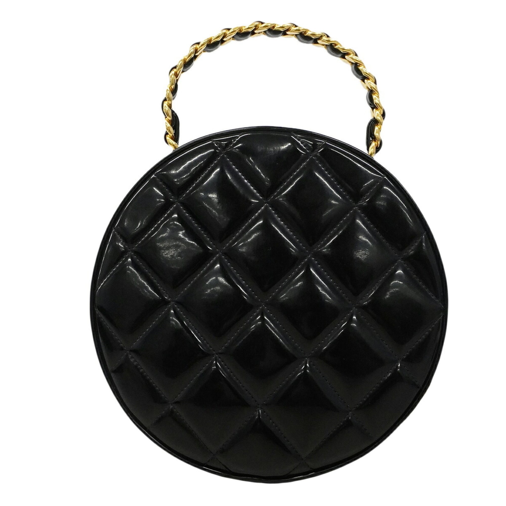 Chanel Black Patent Leather Handbag (Pre-Owned)
