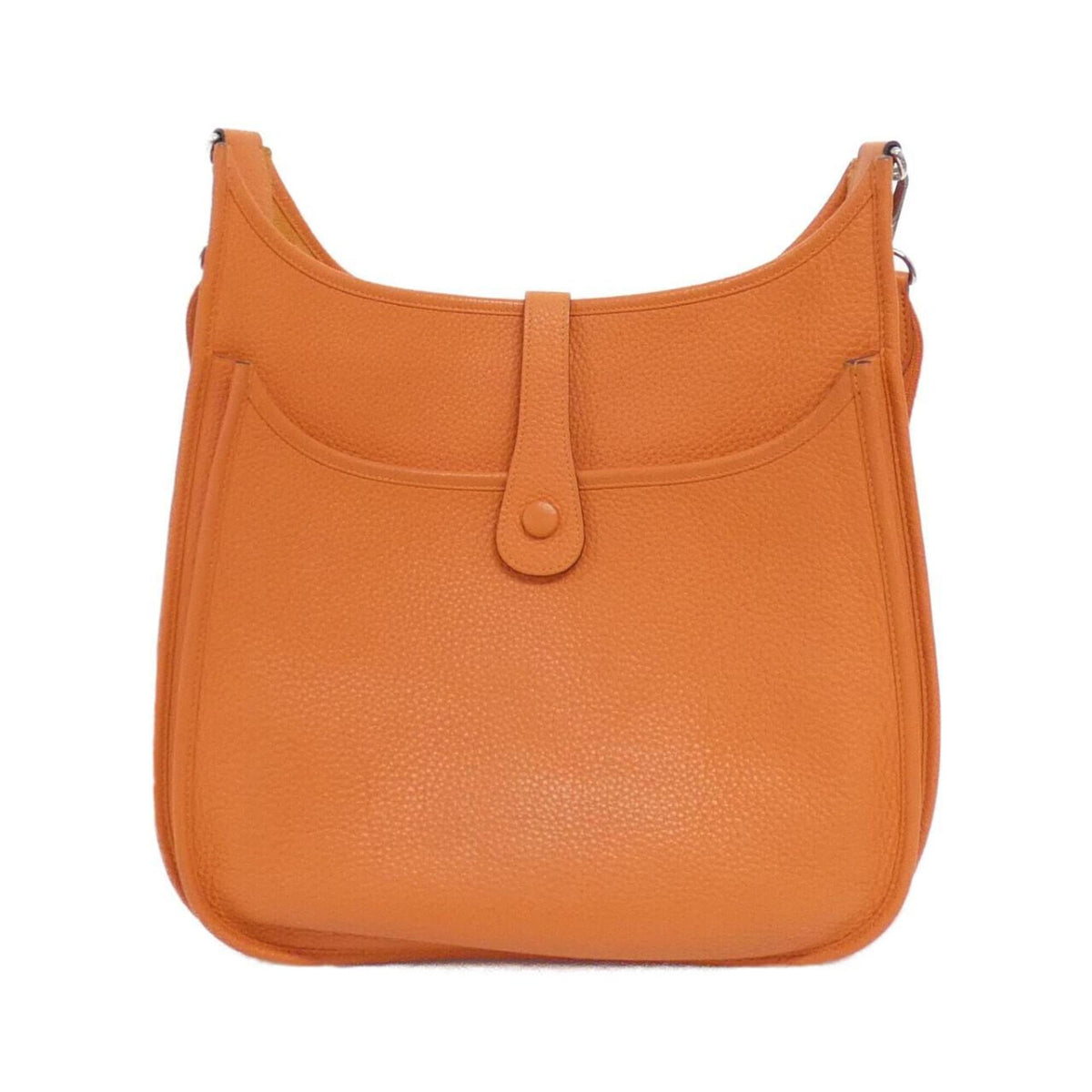 Hermes Feu Taurillon Clemence Leather Shoulder Bag (Pre-Owned)