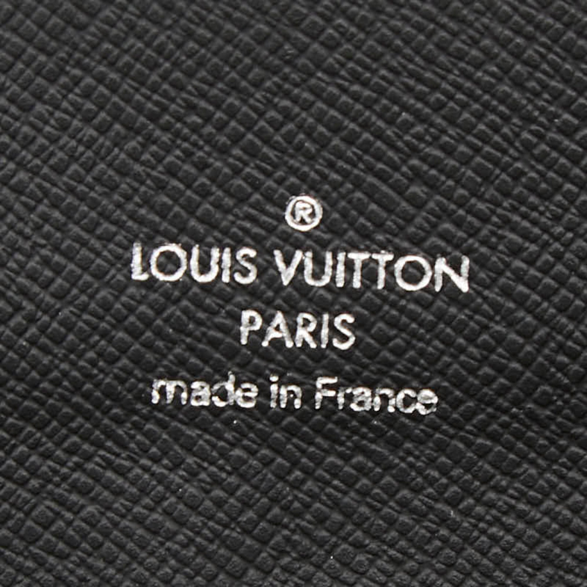 Louis Vuitton Ardoise Black Pvc Leather Long Wallet (Bi-Fold) (Pre-Owned)