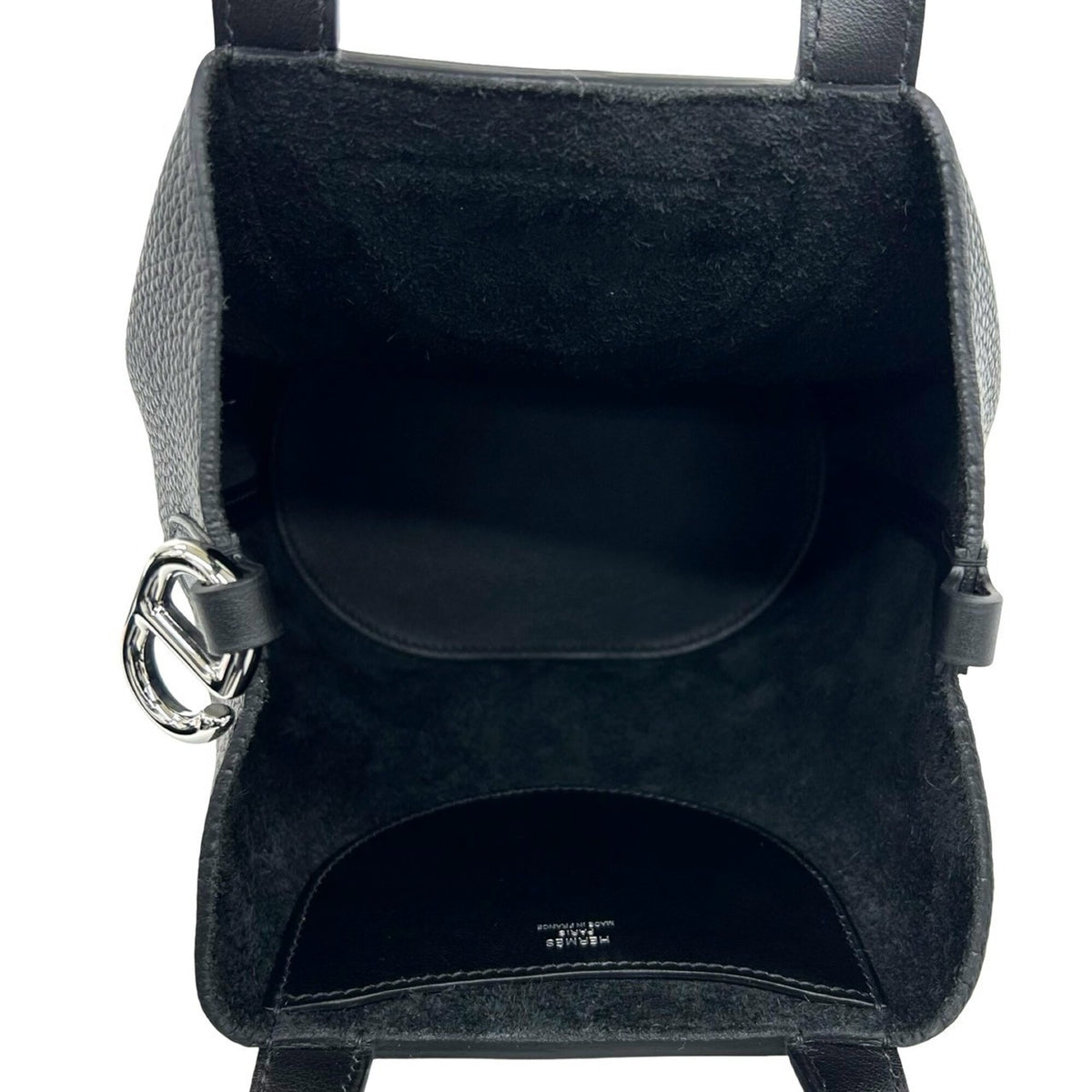 Hermes Black Taurillon Clemence Leather Swift Leather Handbag (Pre-Owned)