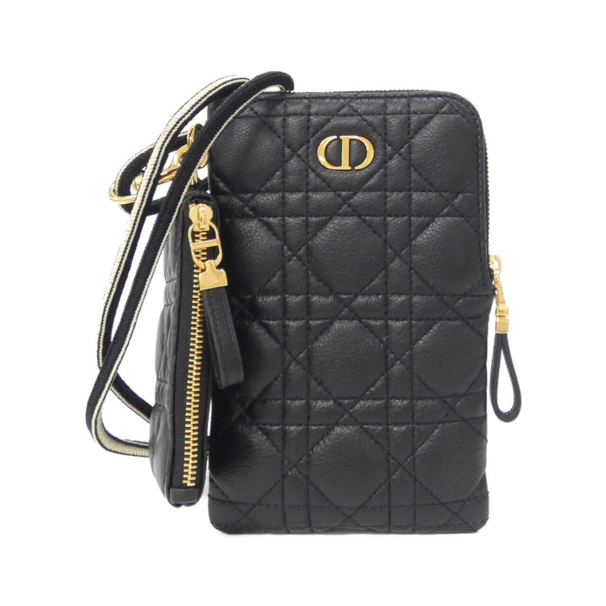 Christian Dior Black Leather Handbag Pouch (Pre-Owned)