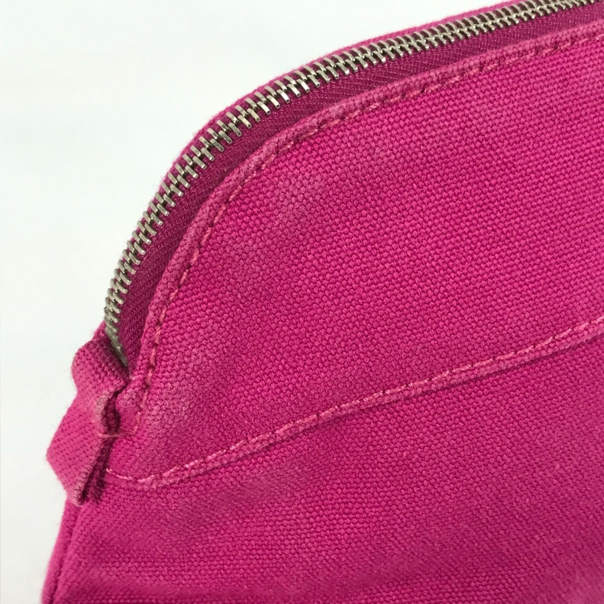 Hermes Pink Canvas Pouch (Pre-Owned)