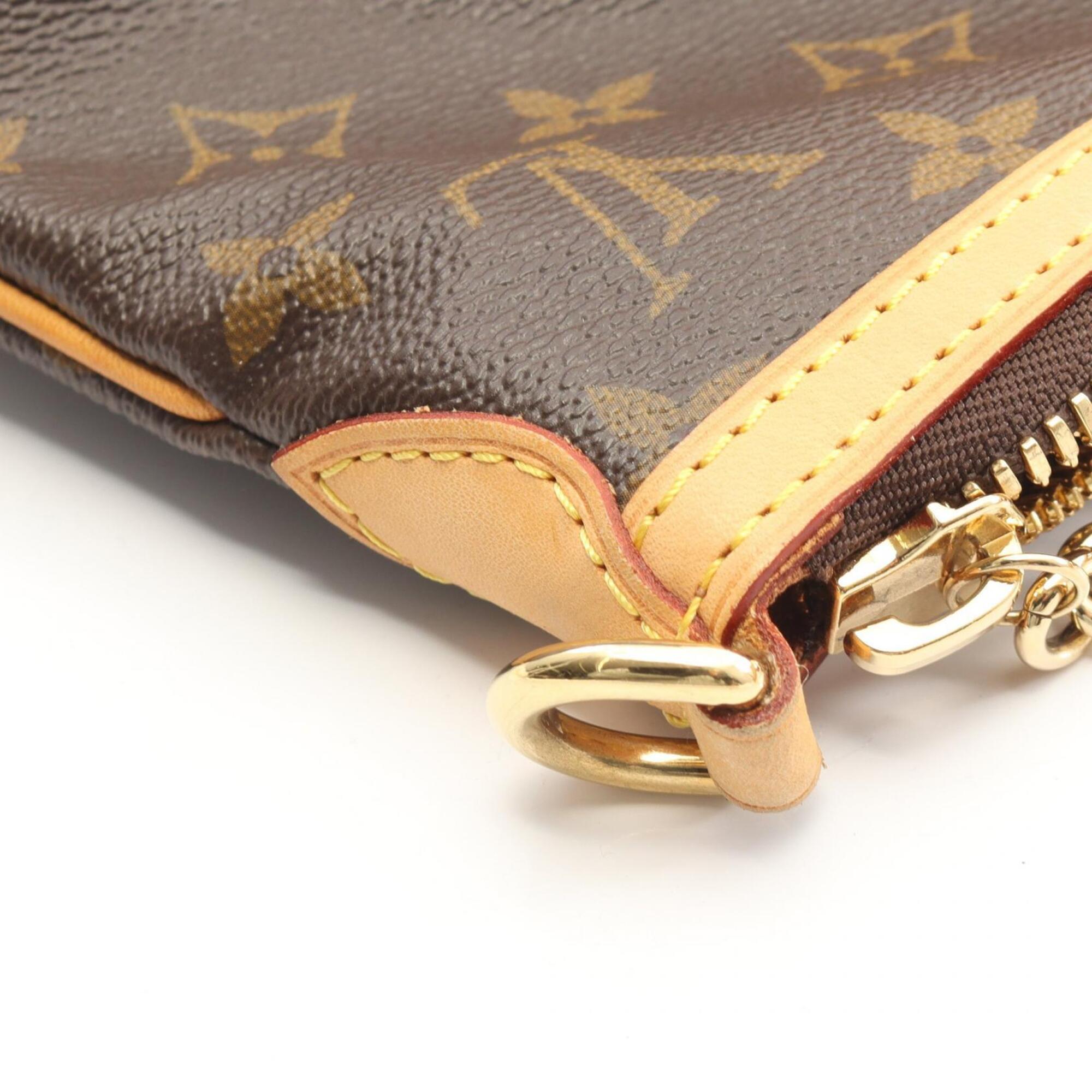 Louis Vuitton Monogram Brown Coated Canvas Leather Handbag Shoulder Bag (Pre-Owned)