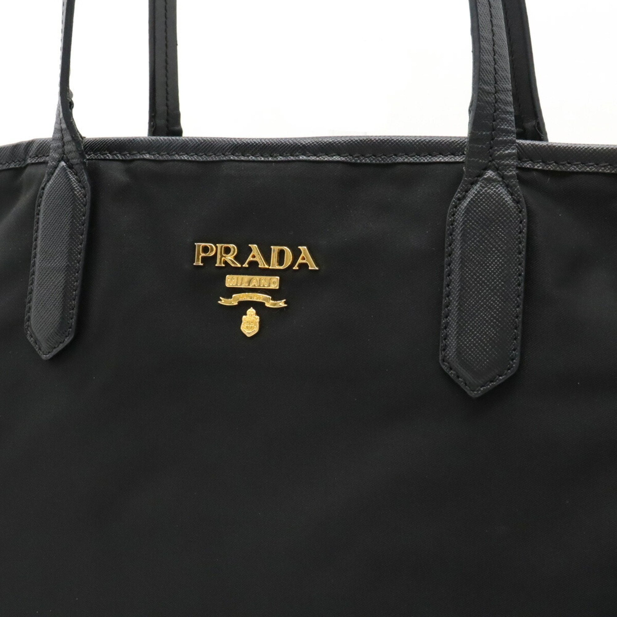 Prada Black Nero Nylon Shoulder Bag Tote Bag (Pre-Owned)