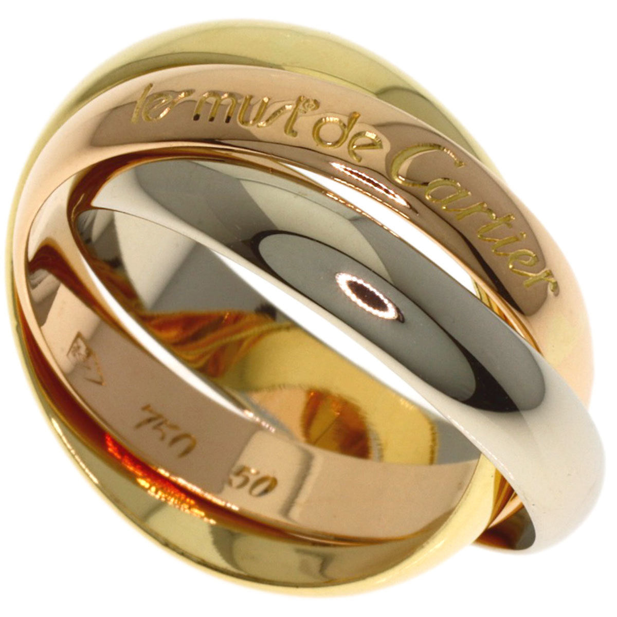 Cartier Yellow Gold (18K) Pink Gold (18K) White Gold (18K) Band Ring (Pre-Owned)