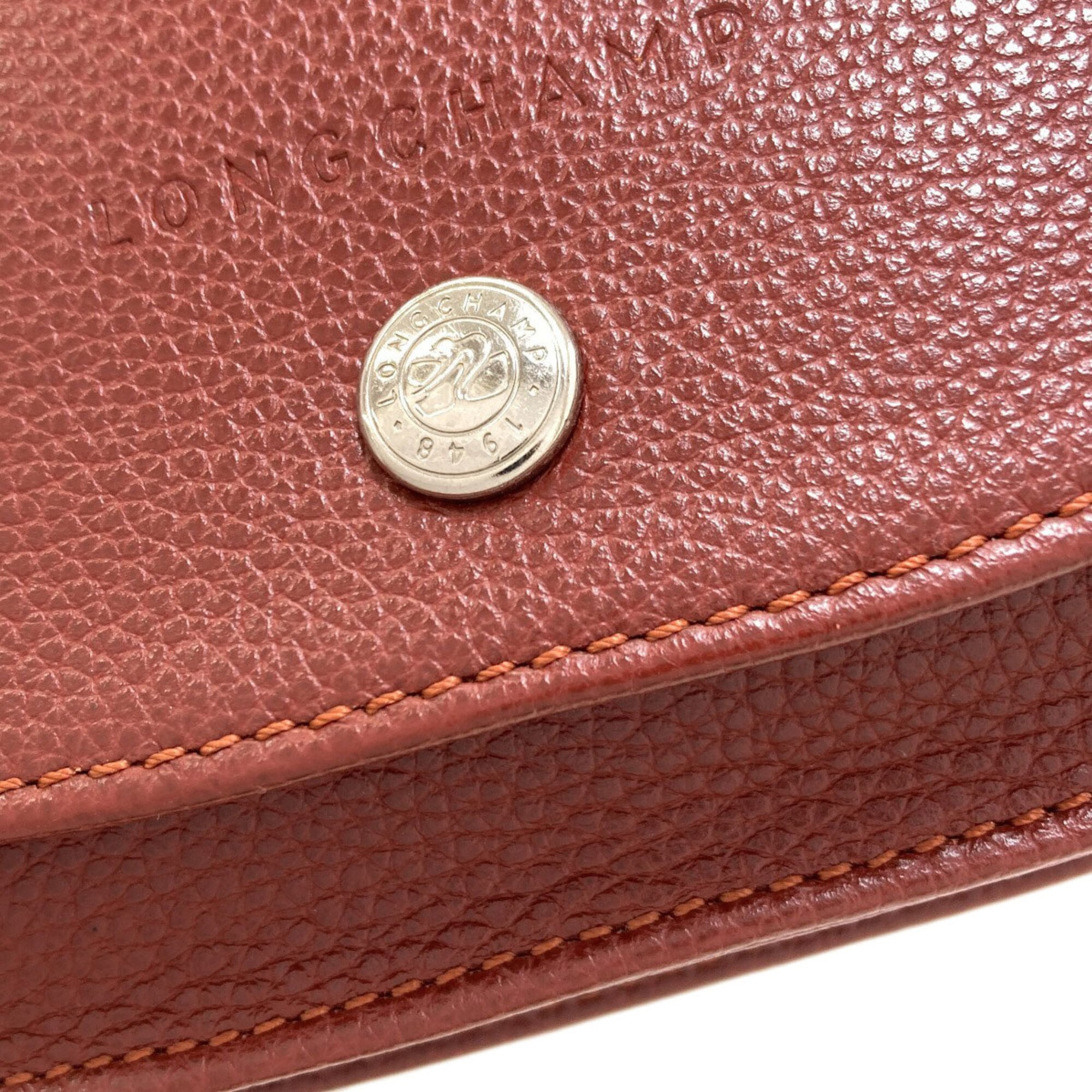 Longchamp Brown Leather Shoulder Bag (Pre-Owned)