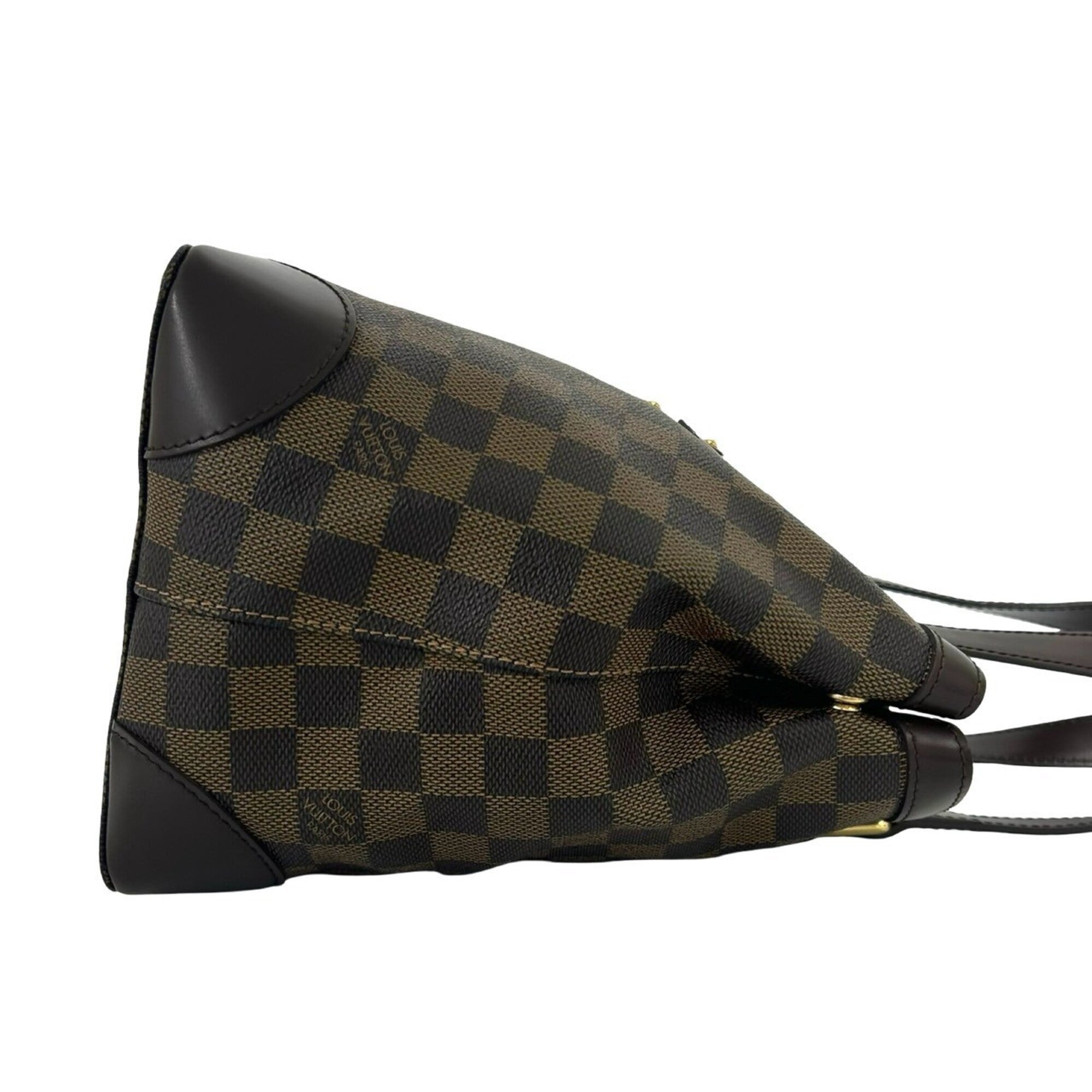 Louis Vuitton Brown Leather Pvc Handbag (Pre-Owned)