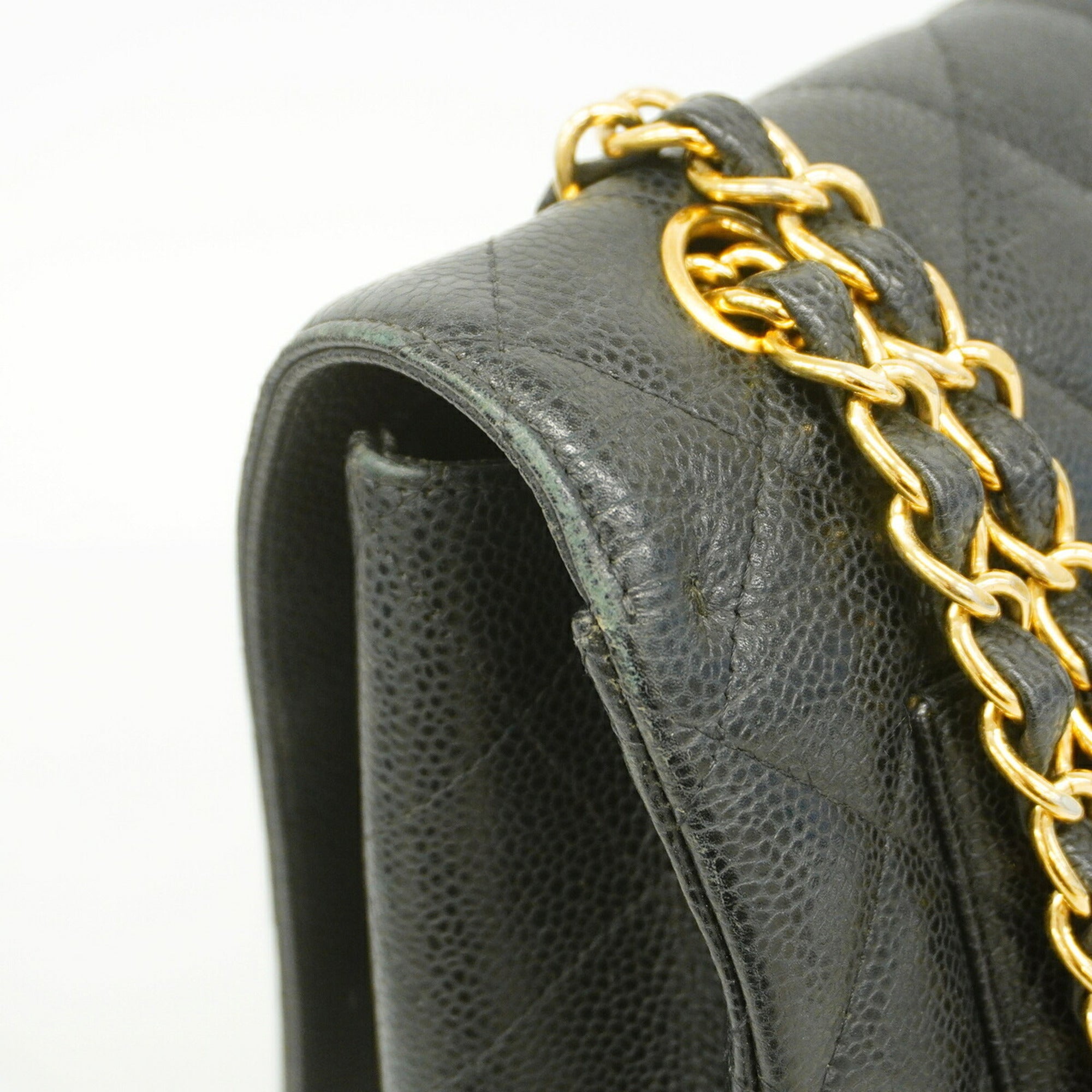 Chanel Brown Grained Calfskin Shoulder Bag (Pre-Owned)