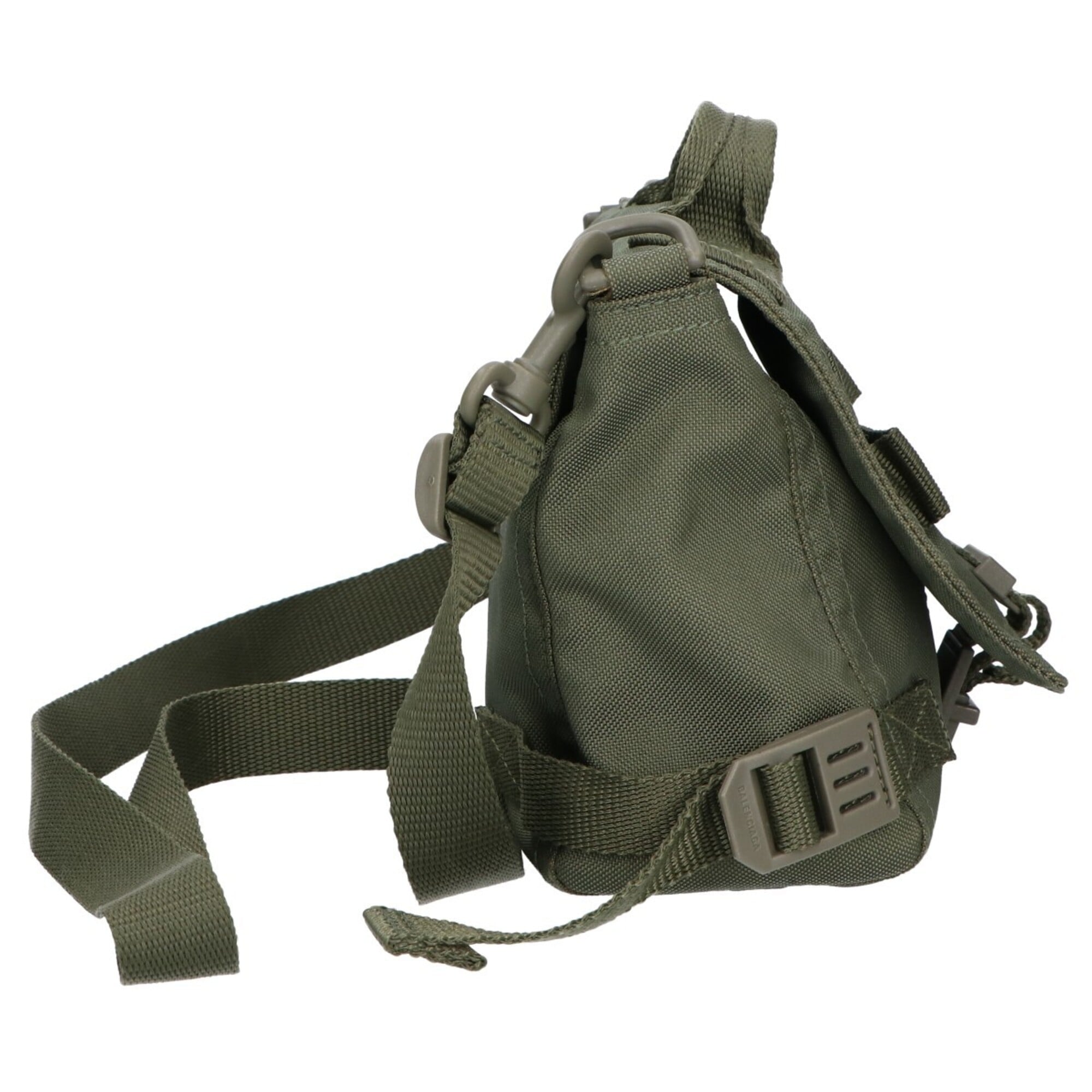 Balenciaga Khaki Nylon Messenger Bag Shoulder Bag (Pre-Owned)