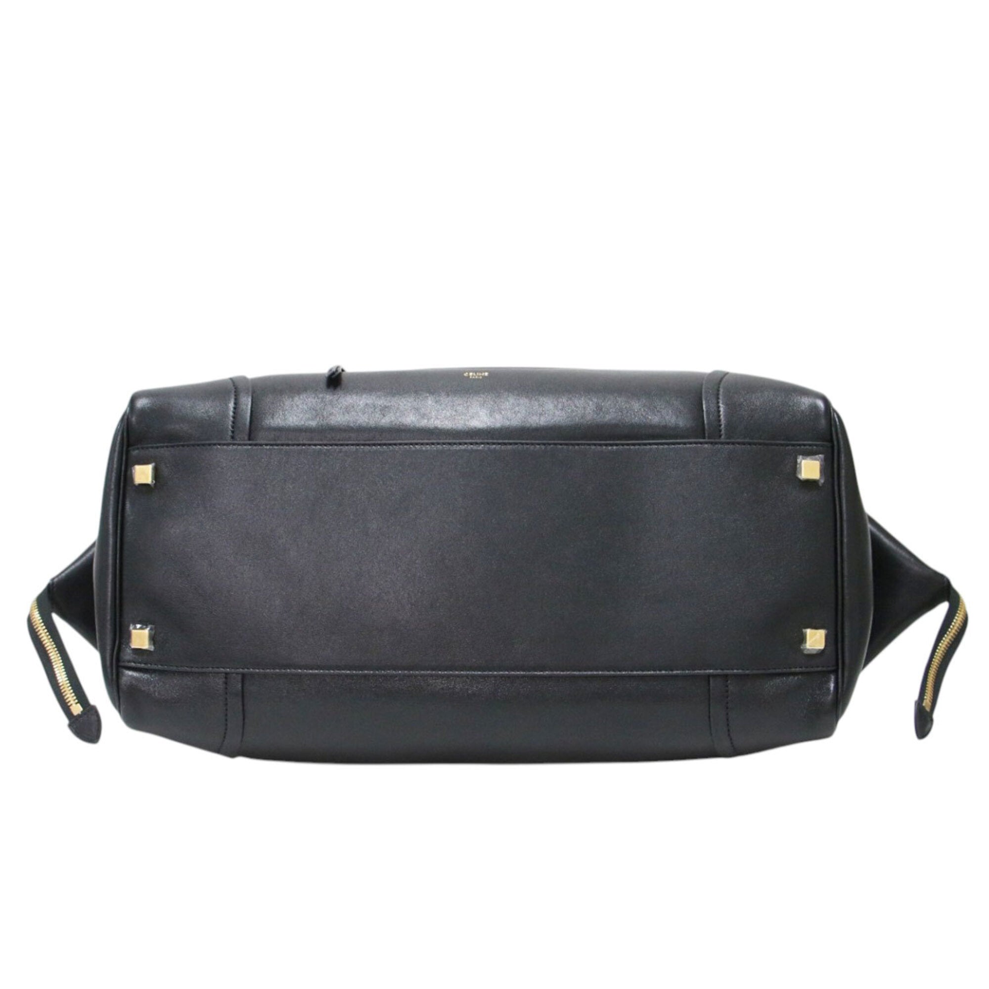 Celine Black Leather Suede Tote Bag (Pre-Owned)