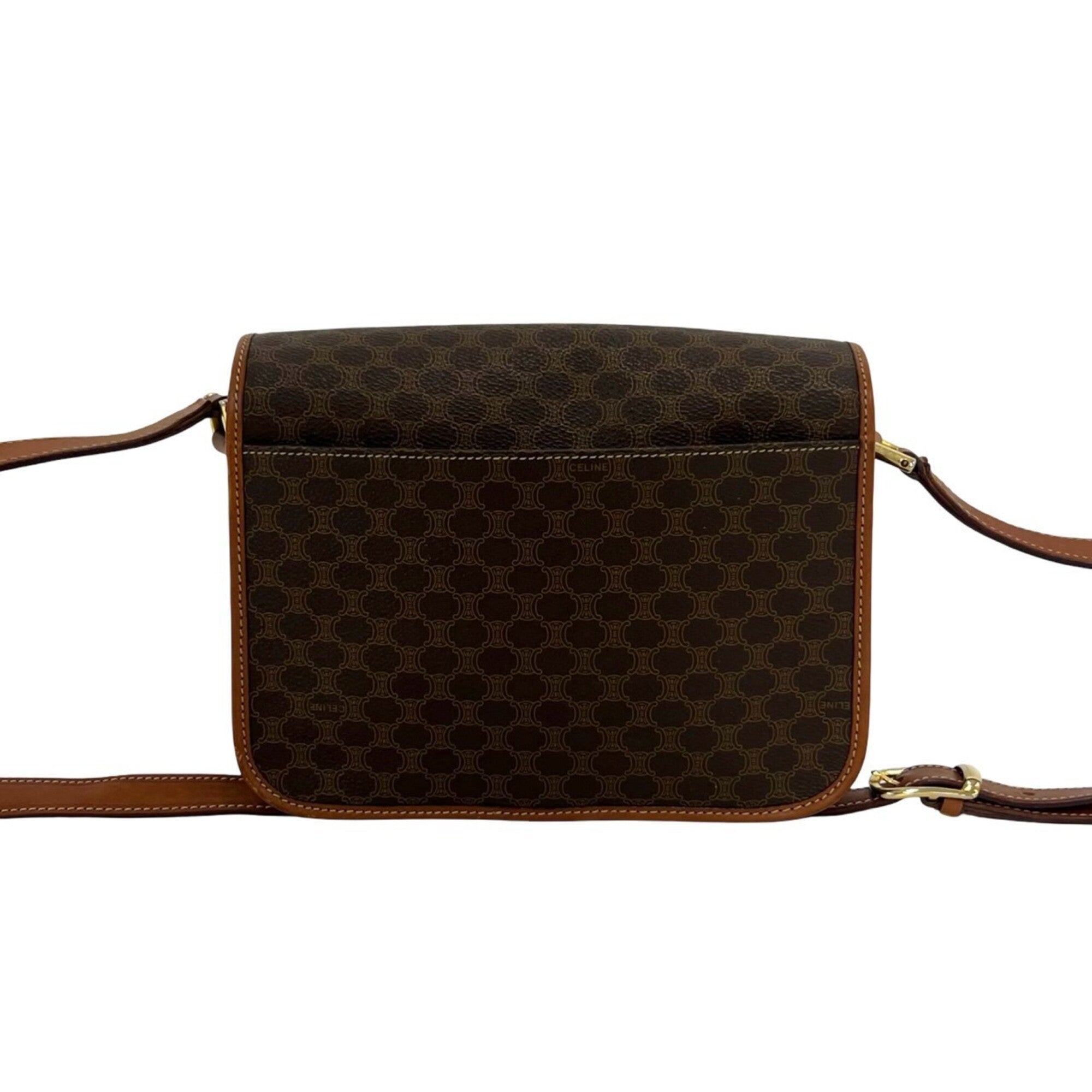 Celine Brown Leather Pvc Shoulder Bag (Pre-Owned)