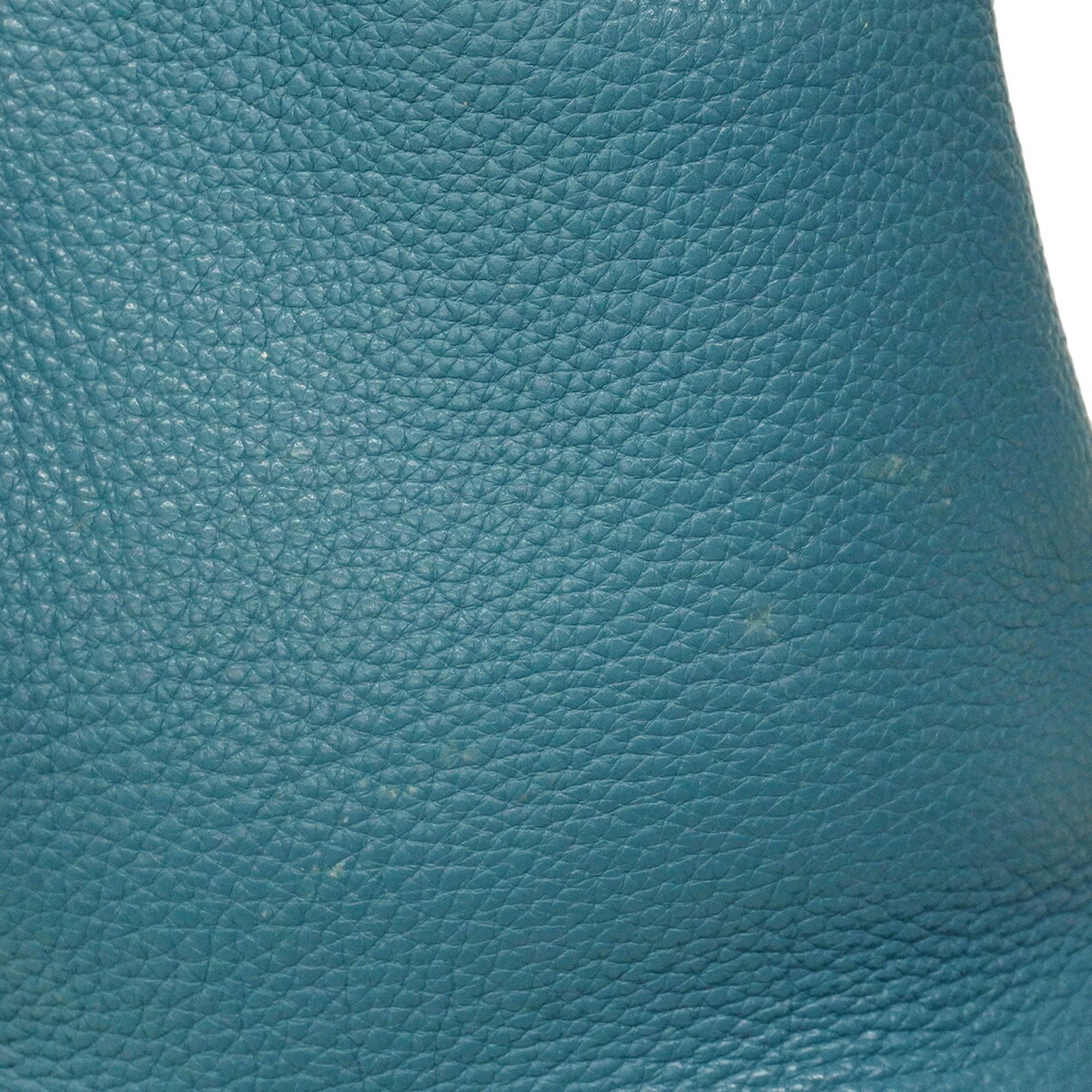Hermes Blue Jean Taurillon Clemence Leather Handbag (Pre-Owned)