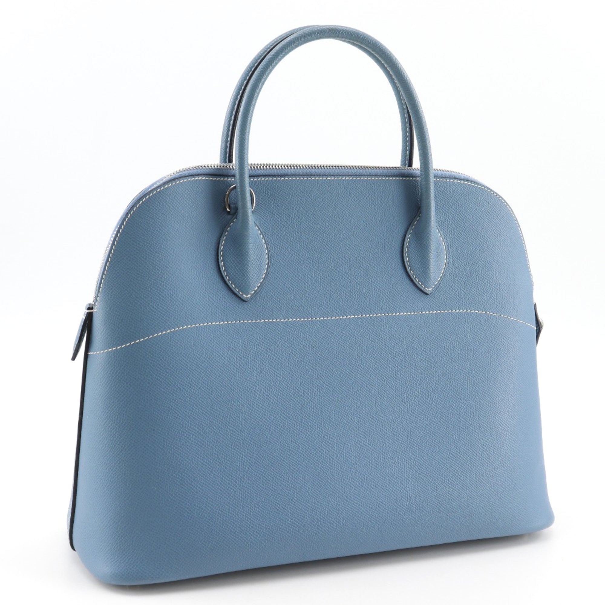Hermes Bolide Blue Jean Epsom Leather Handbag (Pre-Owned)