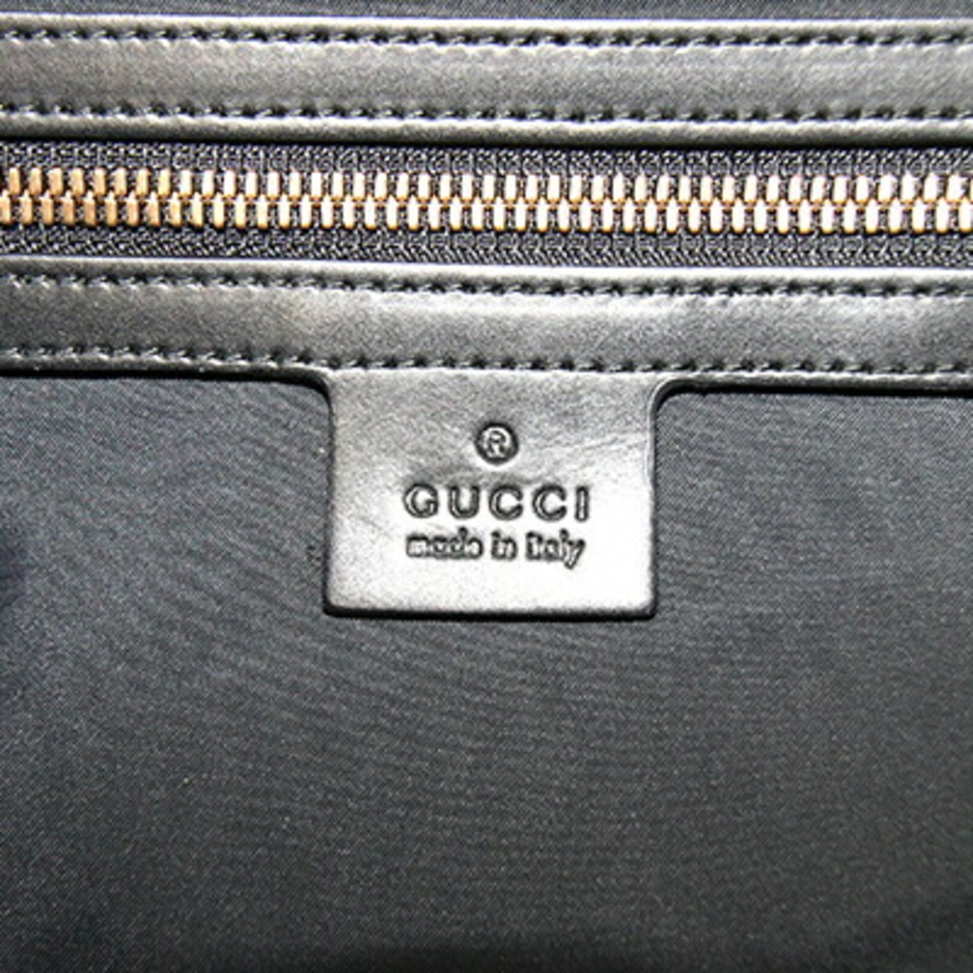 Gucci Beige Black Pvc Nylon Leather Backpack (Pre-Owned)